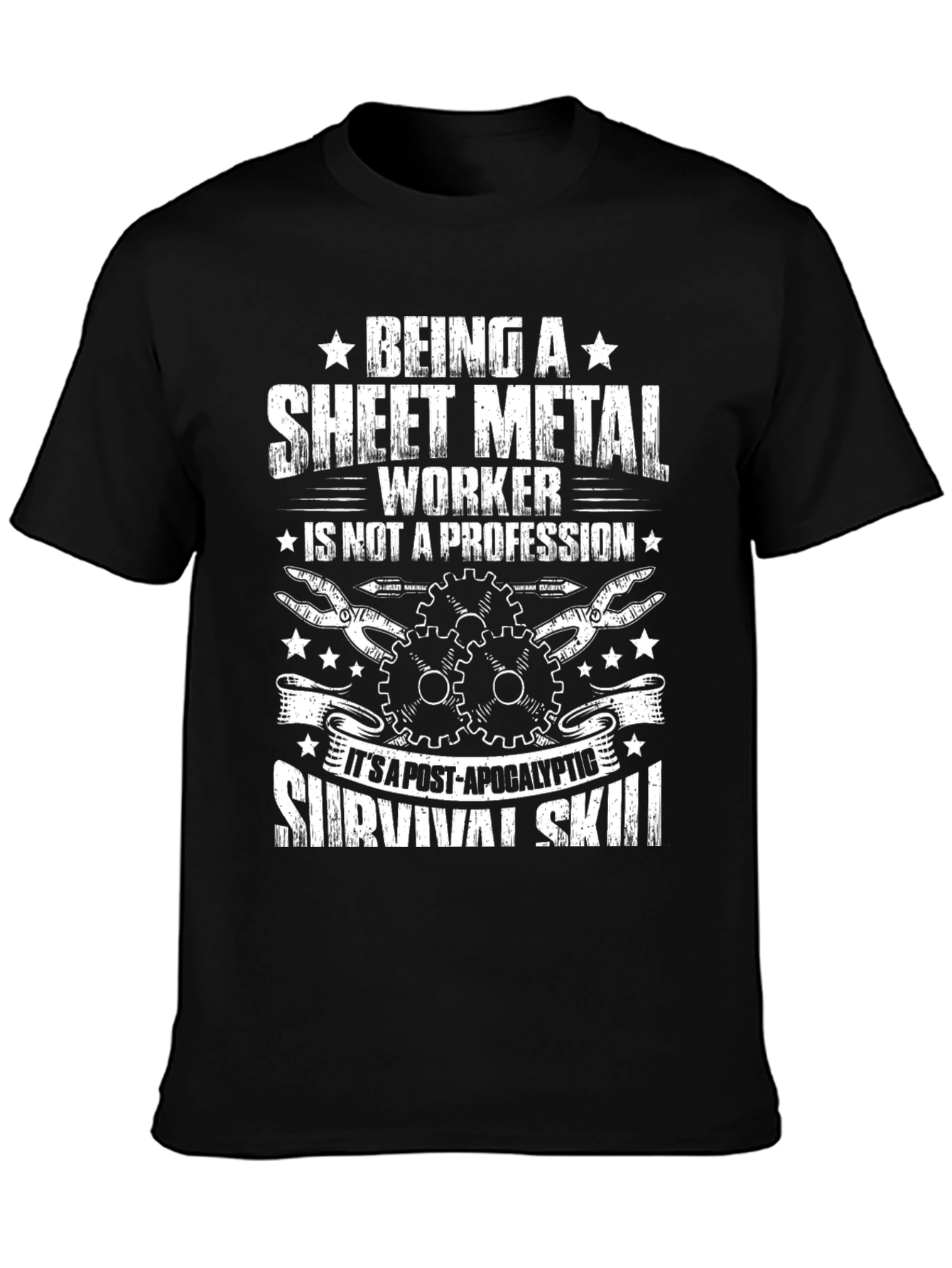 Sheet Metal Worker Survival Skill Graphic T-Shirt