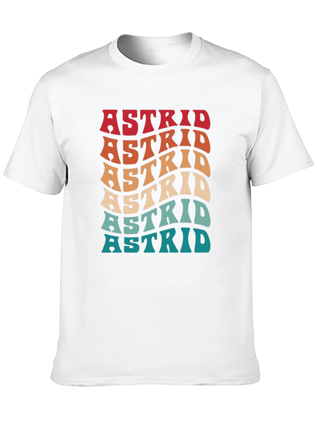 Retro Astrid T-Shirt - Personalized Name Design