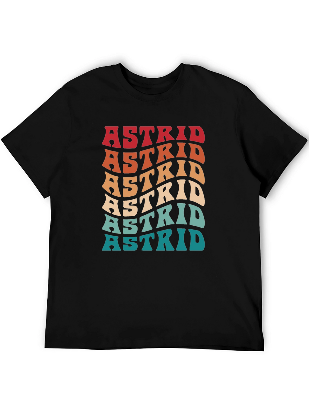 Retro Astrid T-Shirt - Personalized Name Design