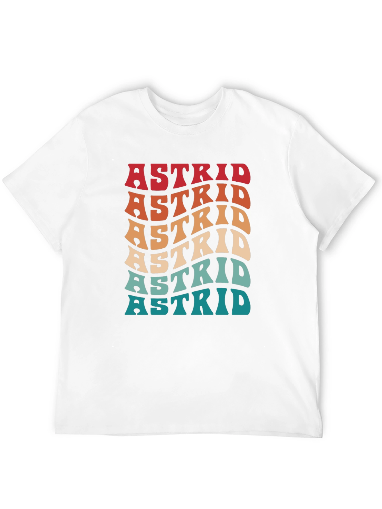 Retro Astrid T-Shirt - Personalized Name Design