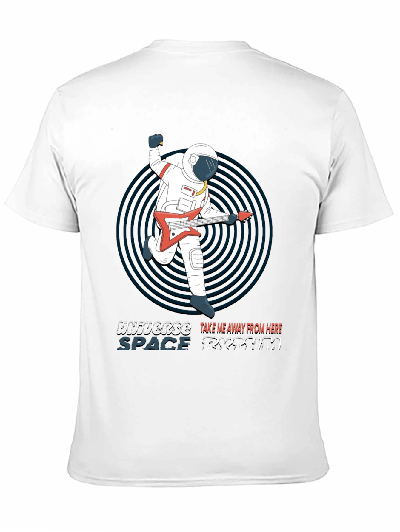 Astronaut Guitarist T-Shirt - Space Rhythm Design