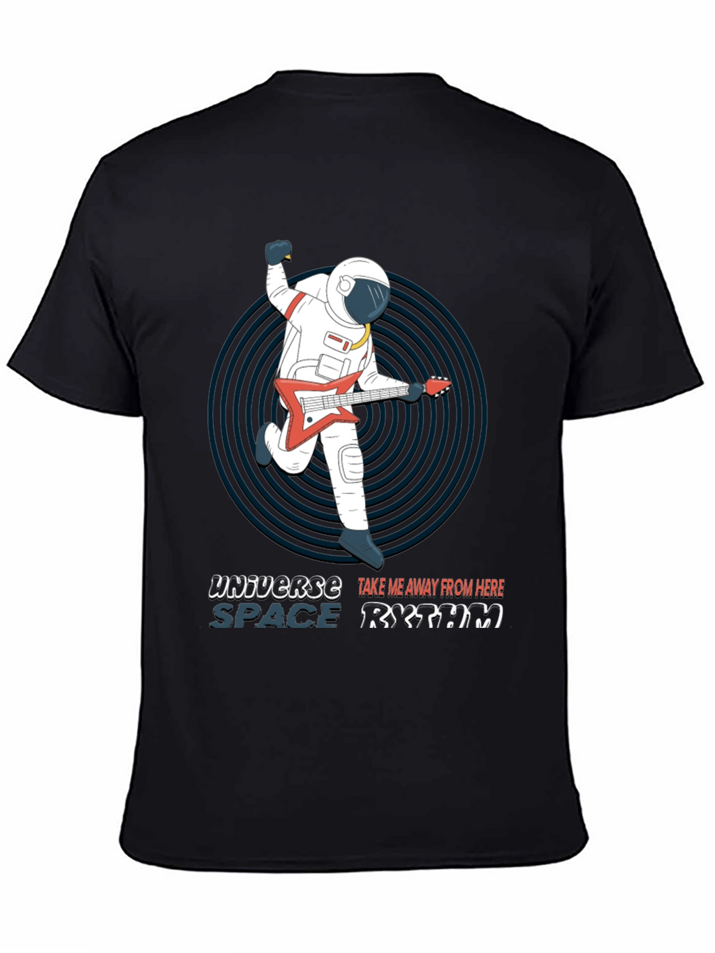 Astronaut Guitarist T-Shirt - Space Rhythm Design