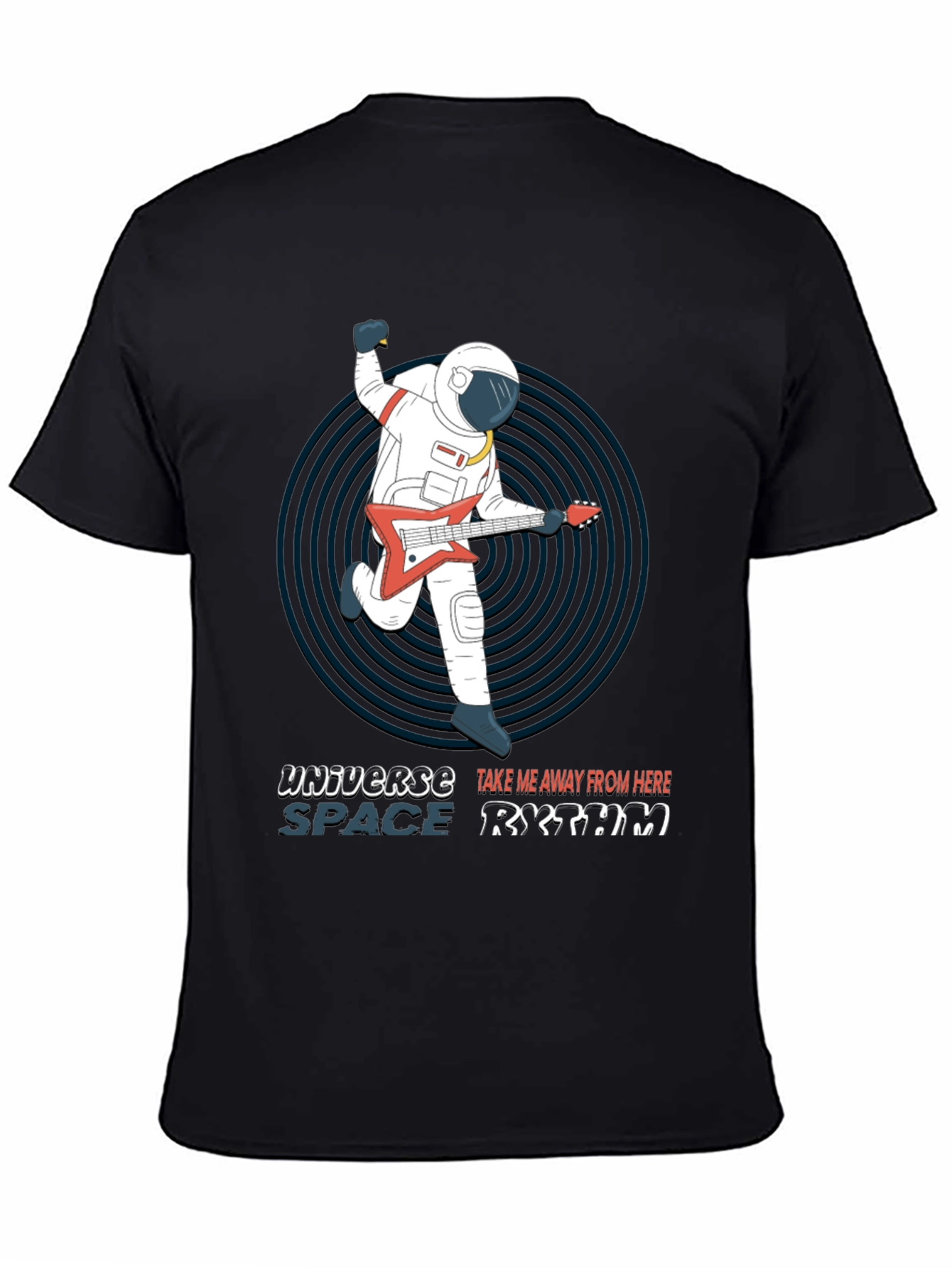 Astronaut Guitarist T-Shirt - Space Rhythm Design