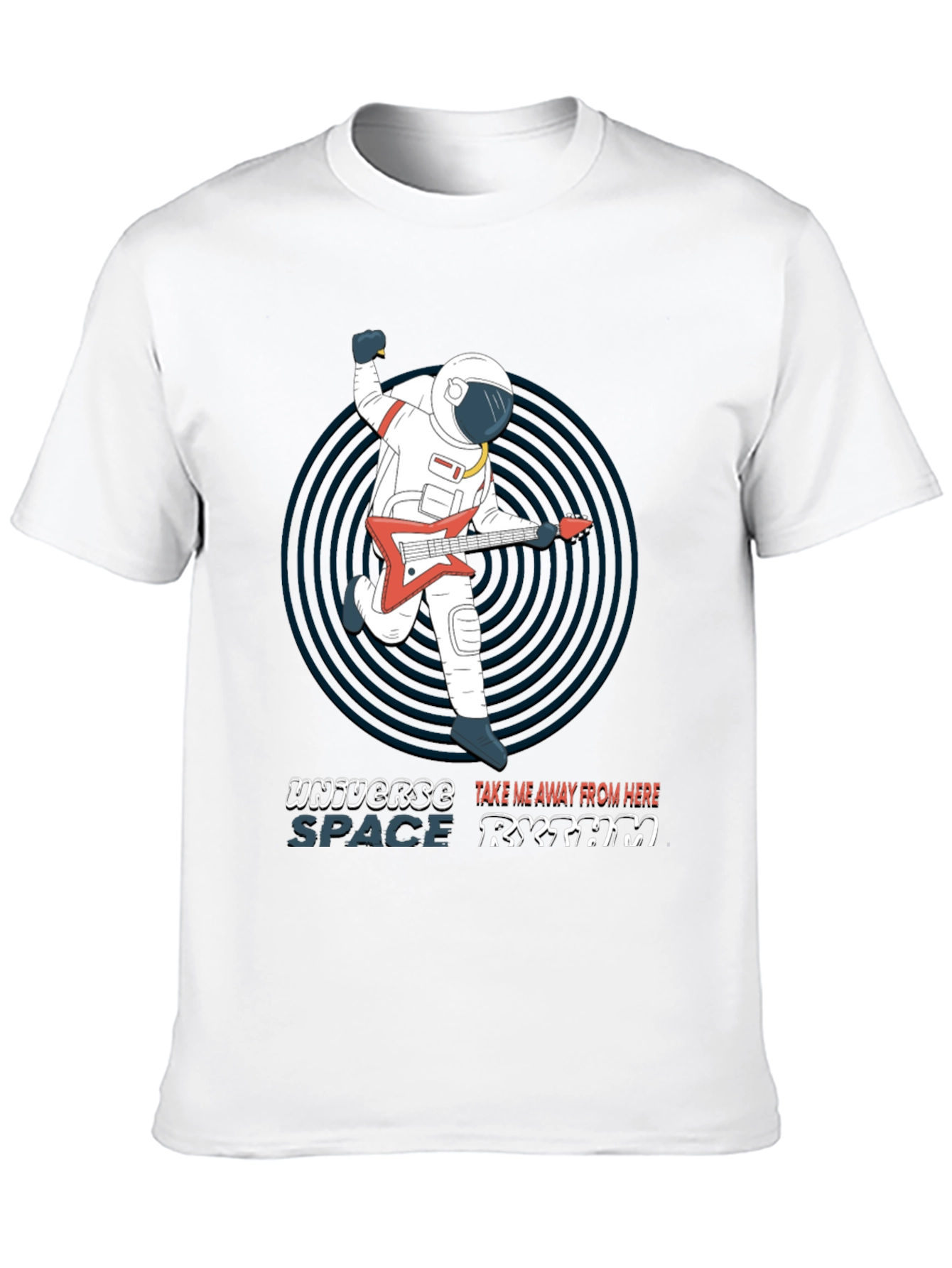 Astronaut Guitarist T-Shirt - Space Rhythm Design