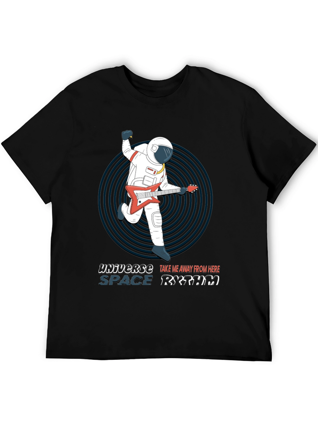 Astronaut Guitarist T-Shirt - Space Rhythm Design