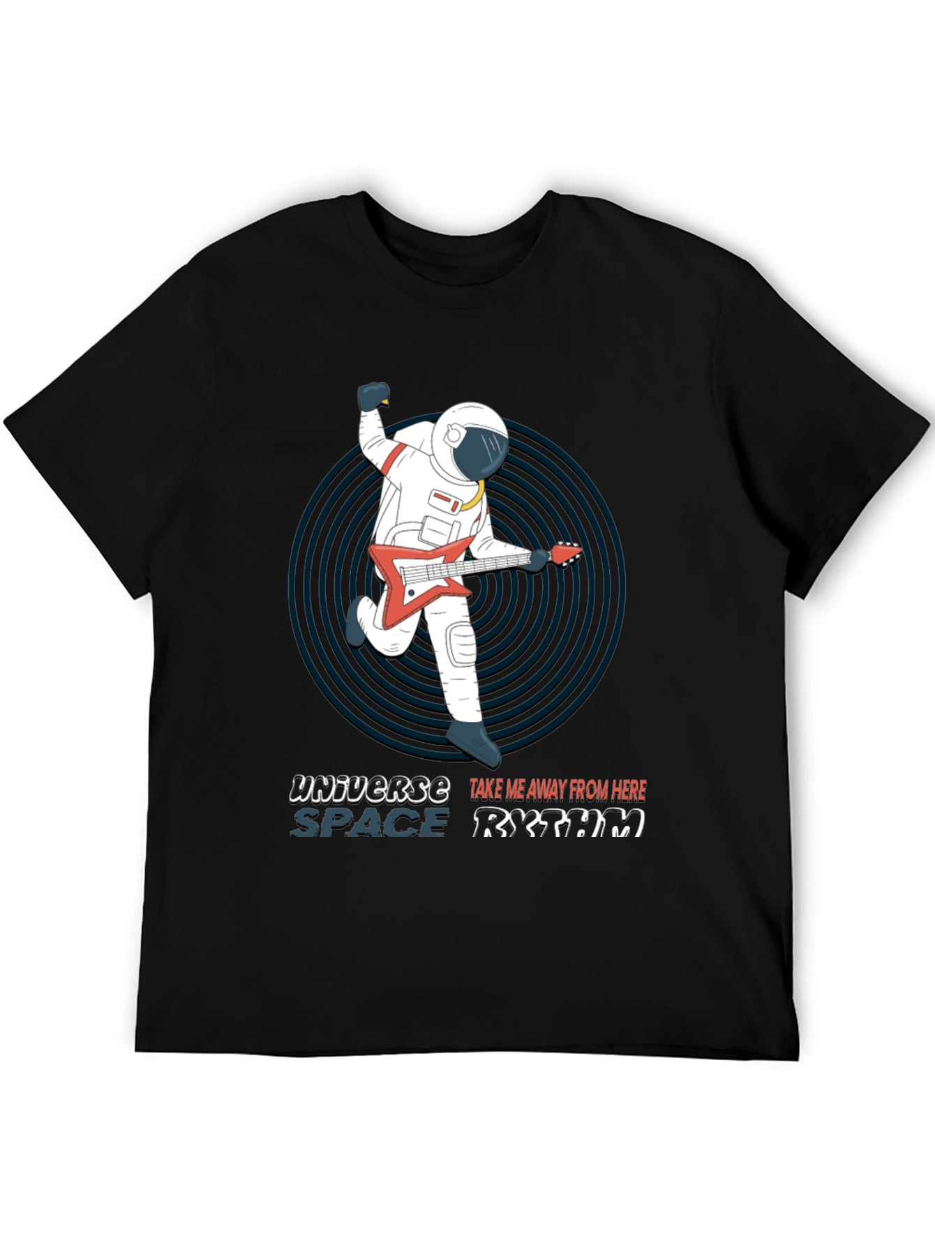 Astronaut Guitarist T-Shirt - Space Rhythm Design