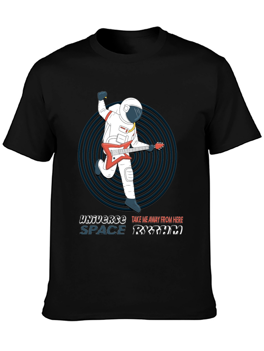 Astronaut Guitarist T-Shirt - Space Rhythm Design
