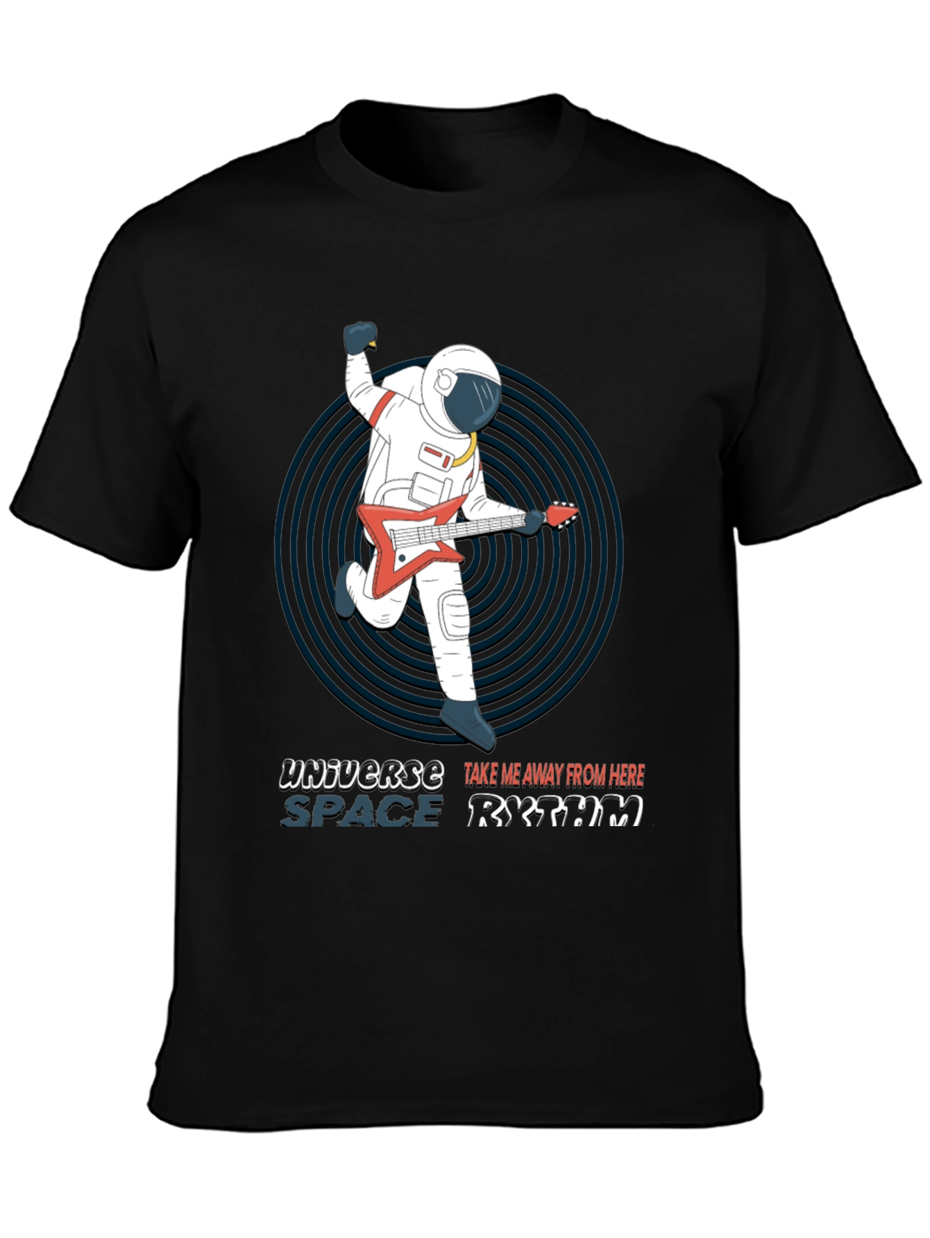 Astronaut Guitarist T-Shirt - Space Rhythm Design