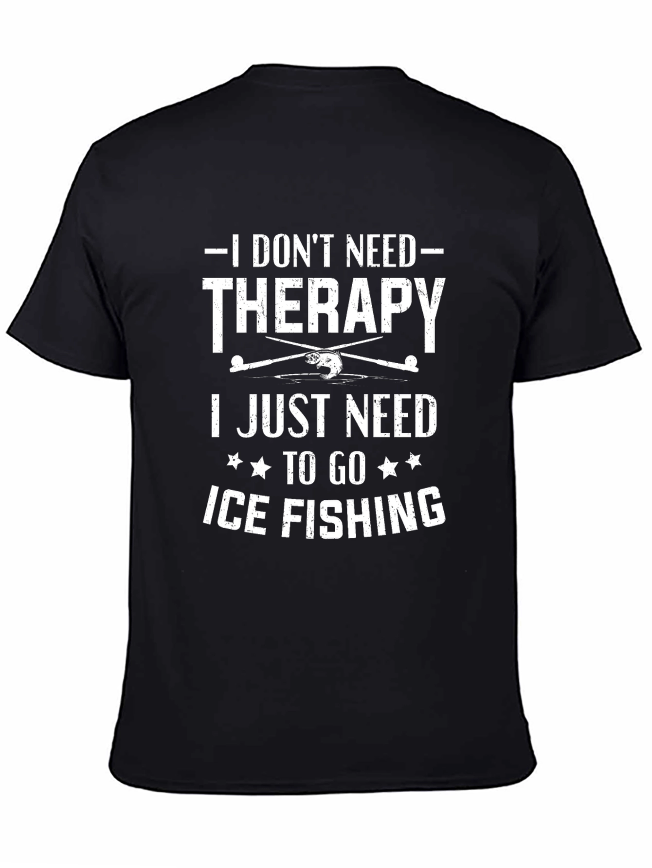 Ice Fishing Therapy T-Shirt Funny Fishing Gift