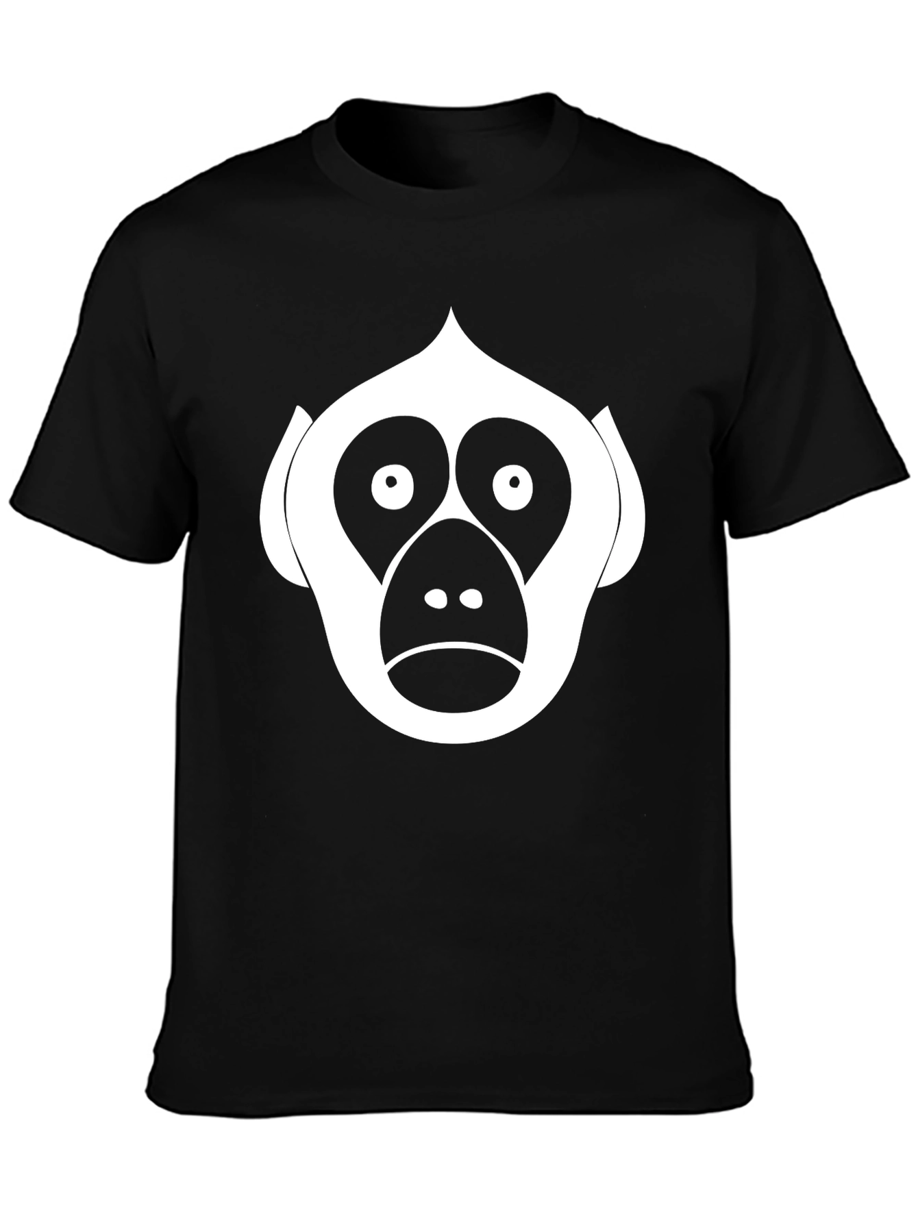 Monkey Face Graphic Tee - Black