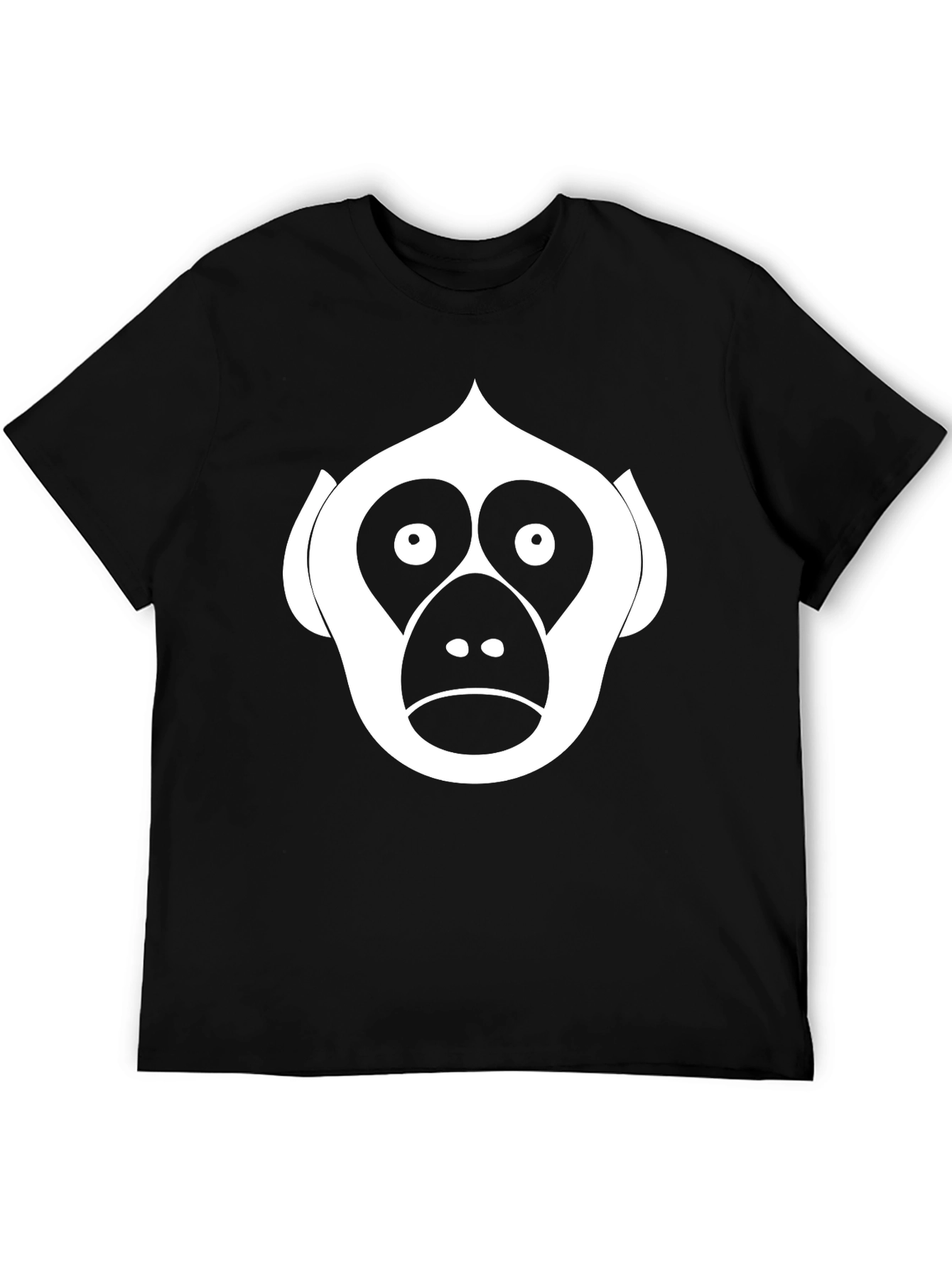 Monkey Face Graphic Tee - Black
