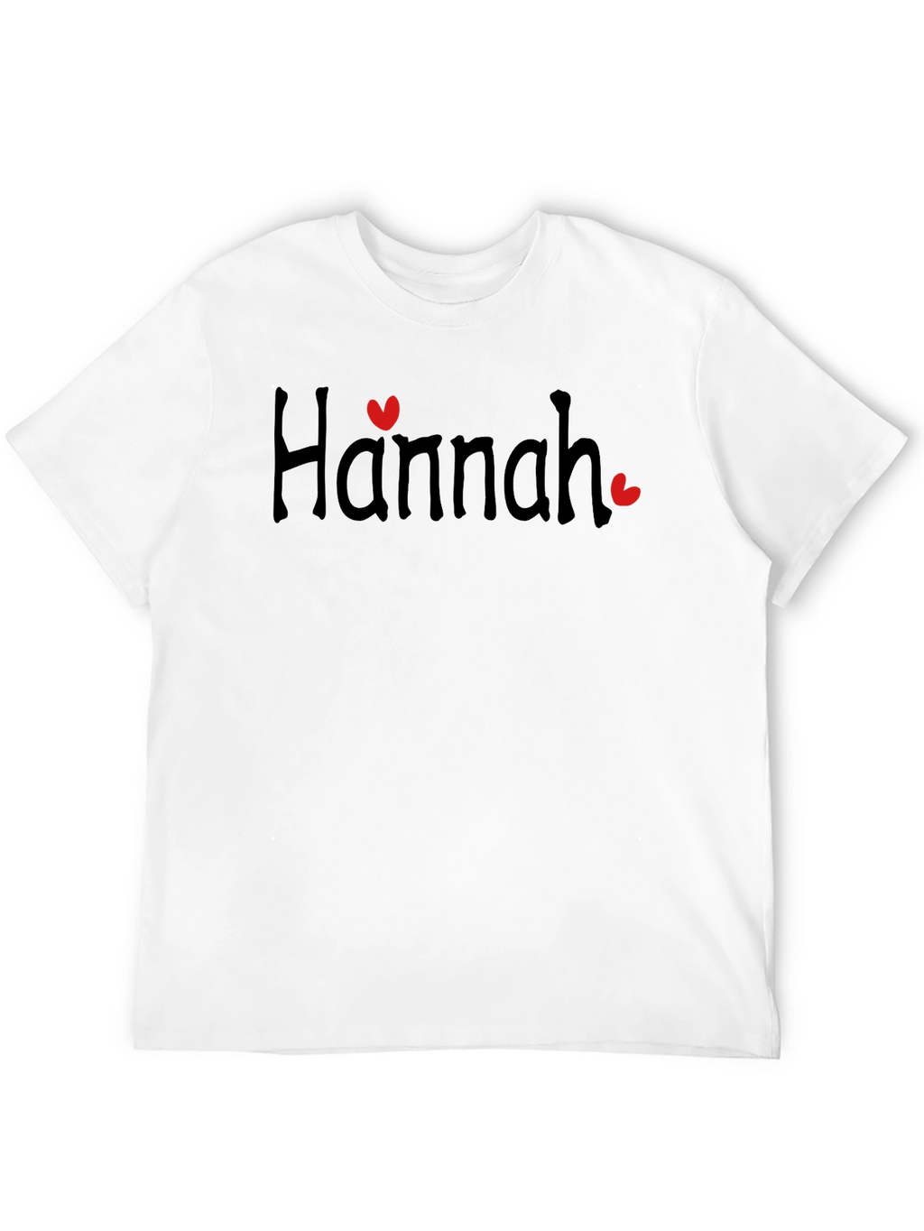 Hannah Heart Black T-Shirt