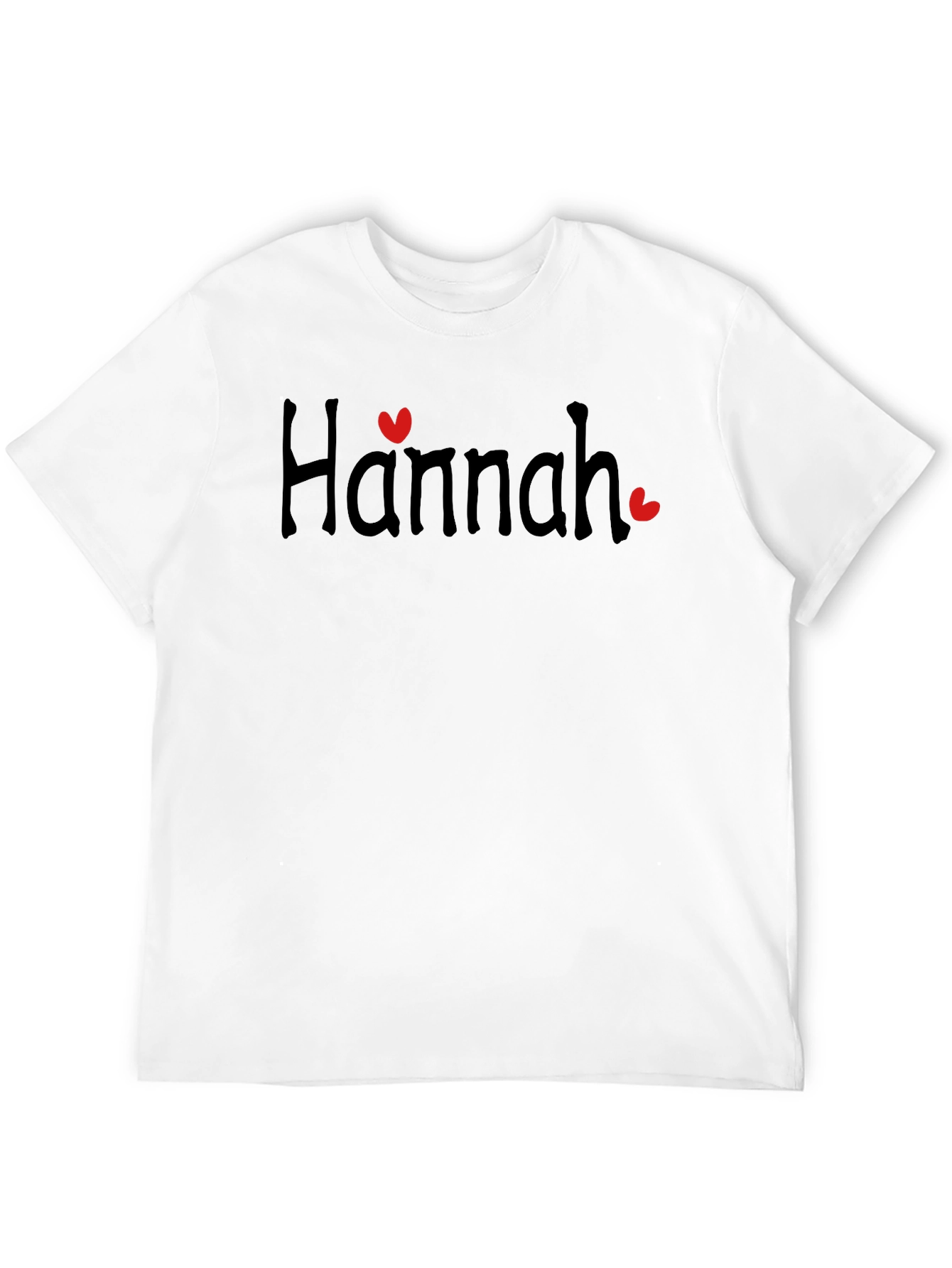 Hannah Heart Black T-Shirt