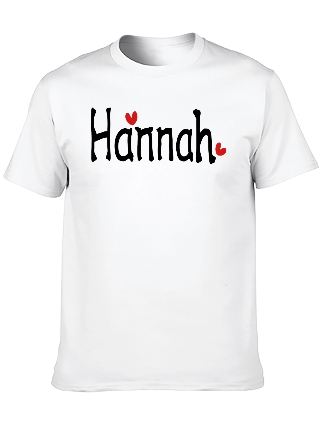 Hannah Heart Black T-Shirt