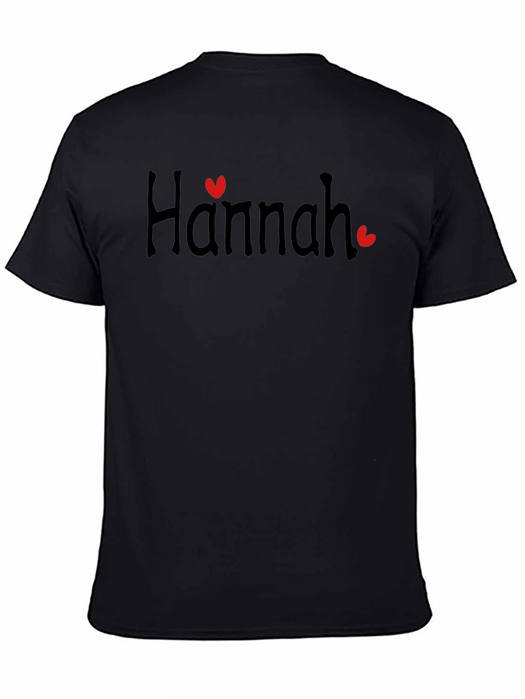 Hannah Heart Black T-Shirt