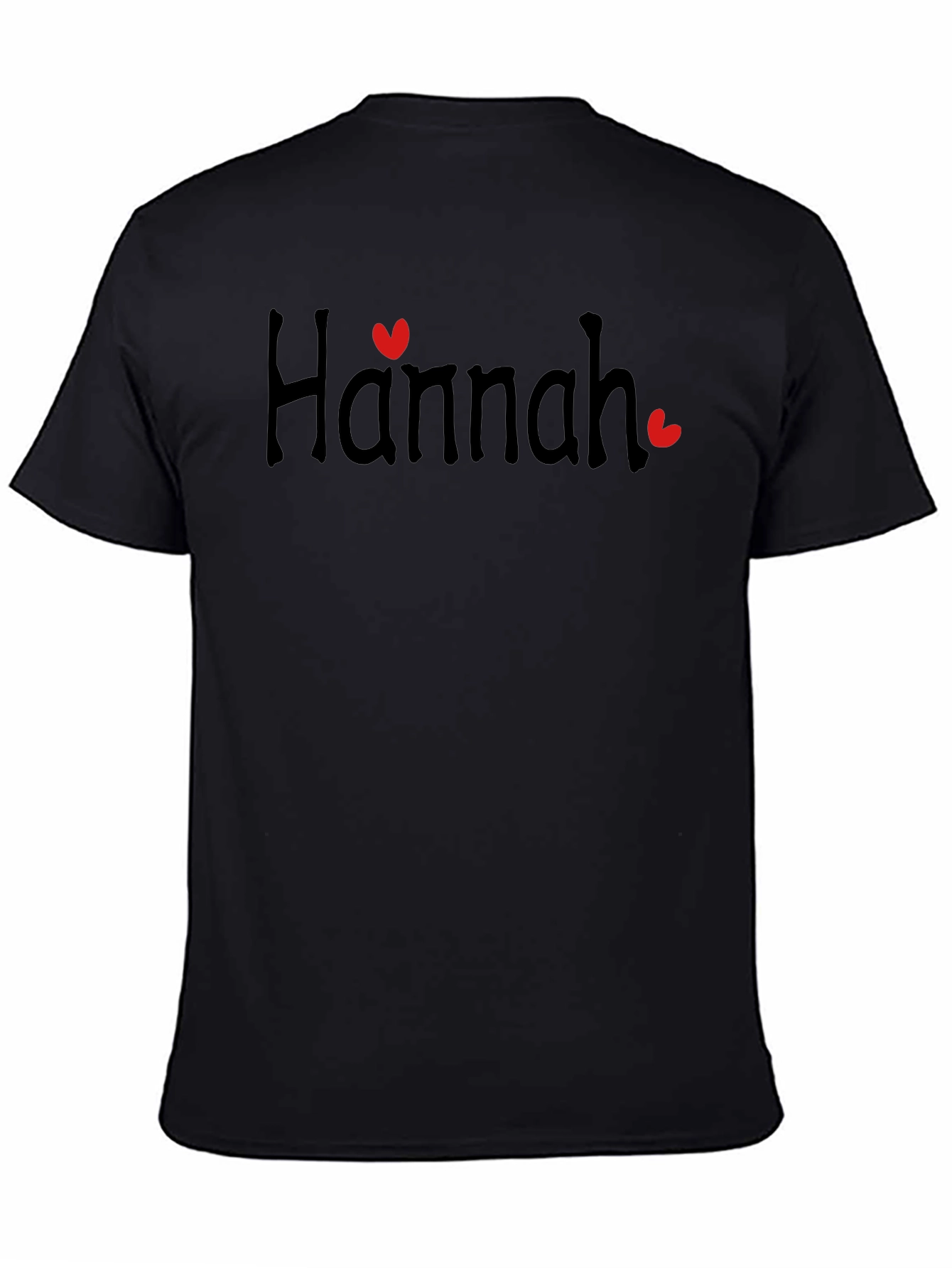 Hannah Heart Black T-Shirt