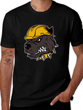 Construction Dog T-Shirt - Hard Hat Pitbull