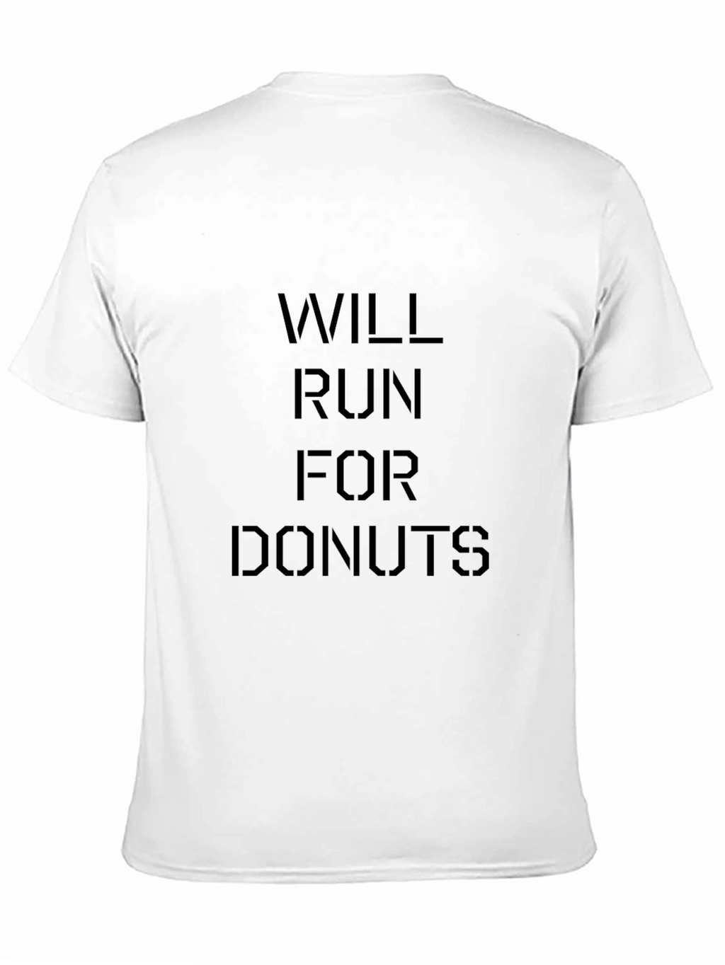 Will Run For Donuts - Black T-Shirt
