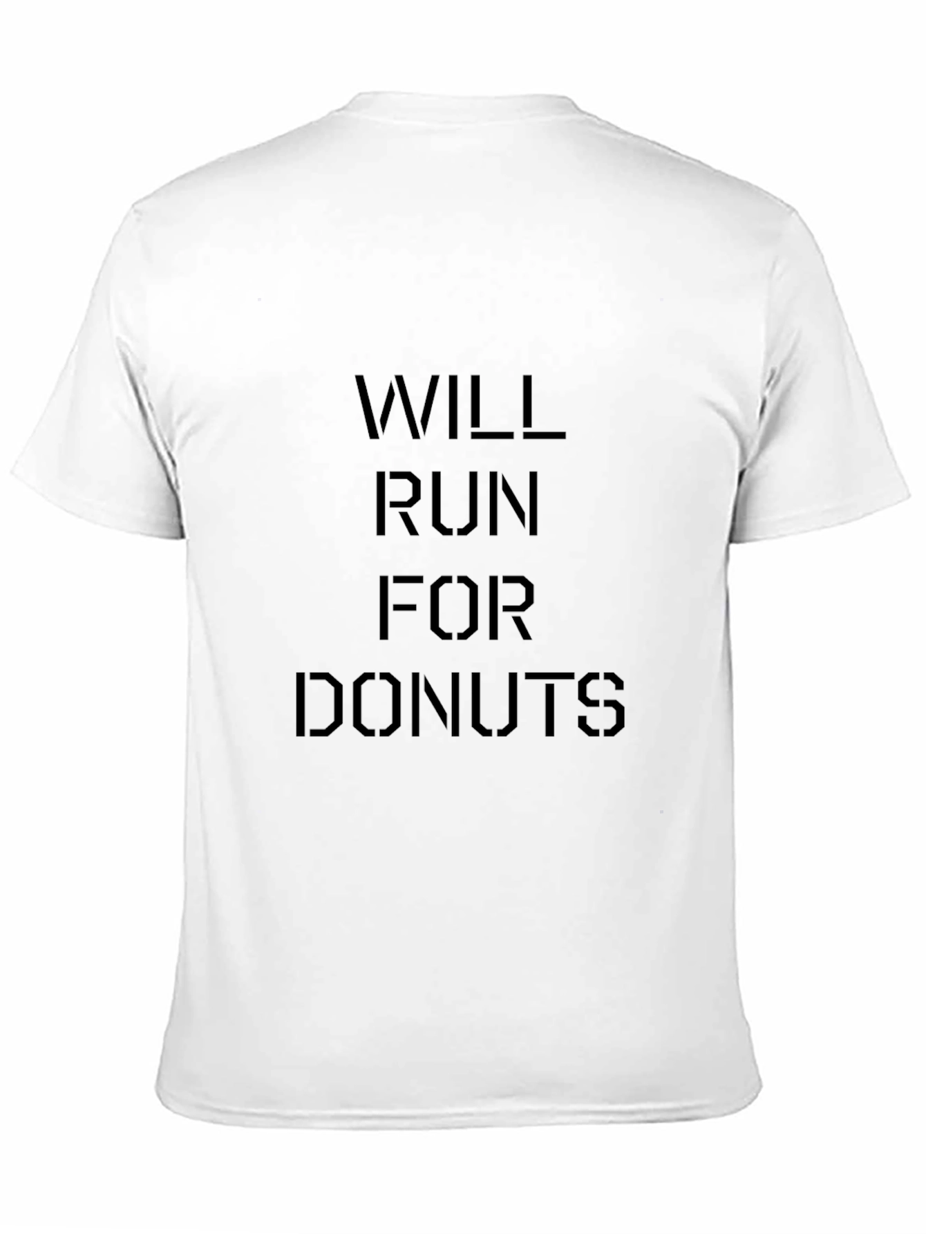 Will Run For Donuts - Black T-Shirt