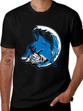Shark Wave Graphic Tee - Mens Black T-Shirt