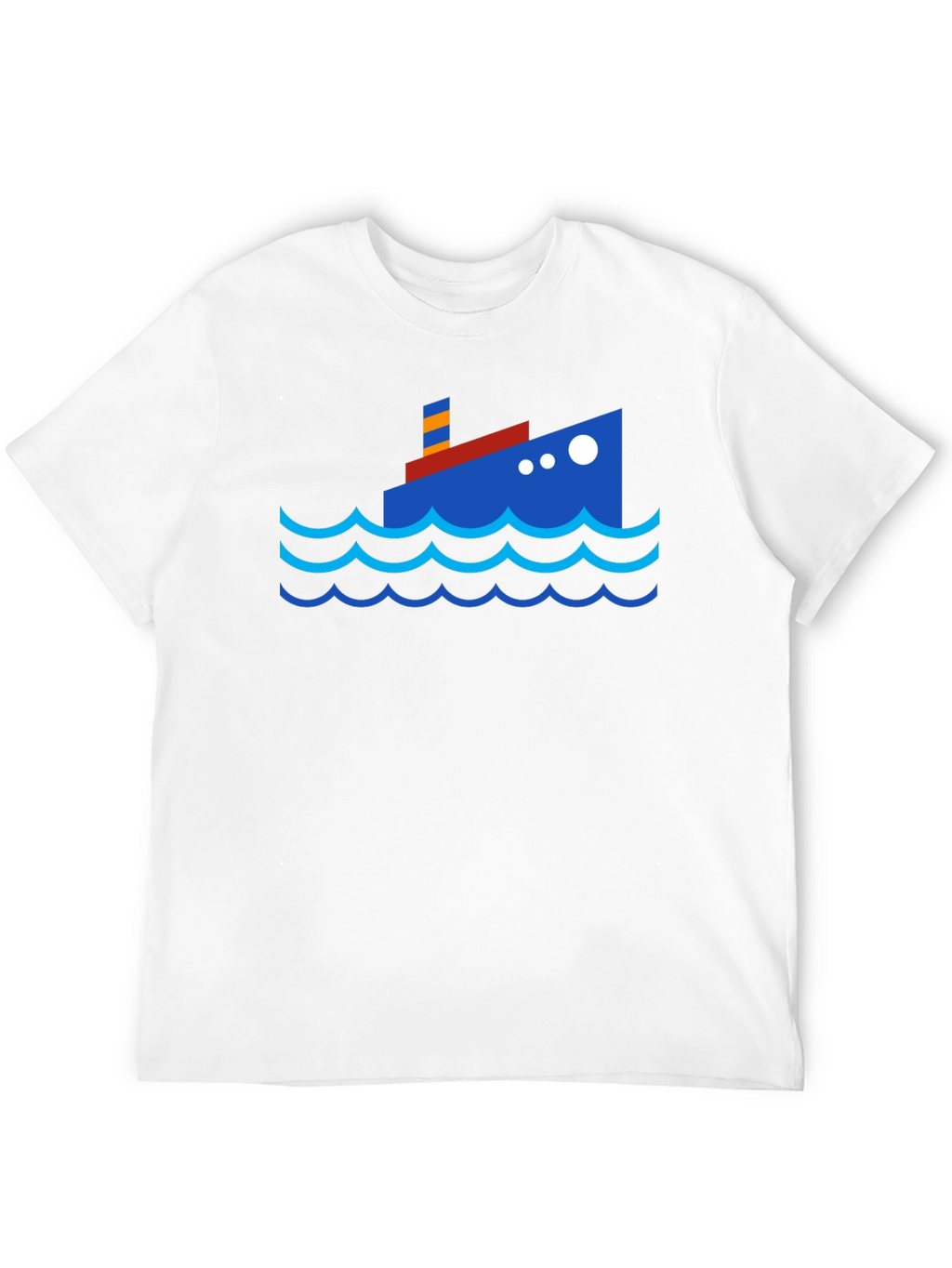 Cartoon Ship Graphic Tee - Black