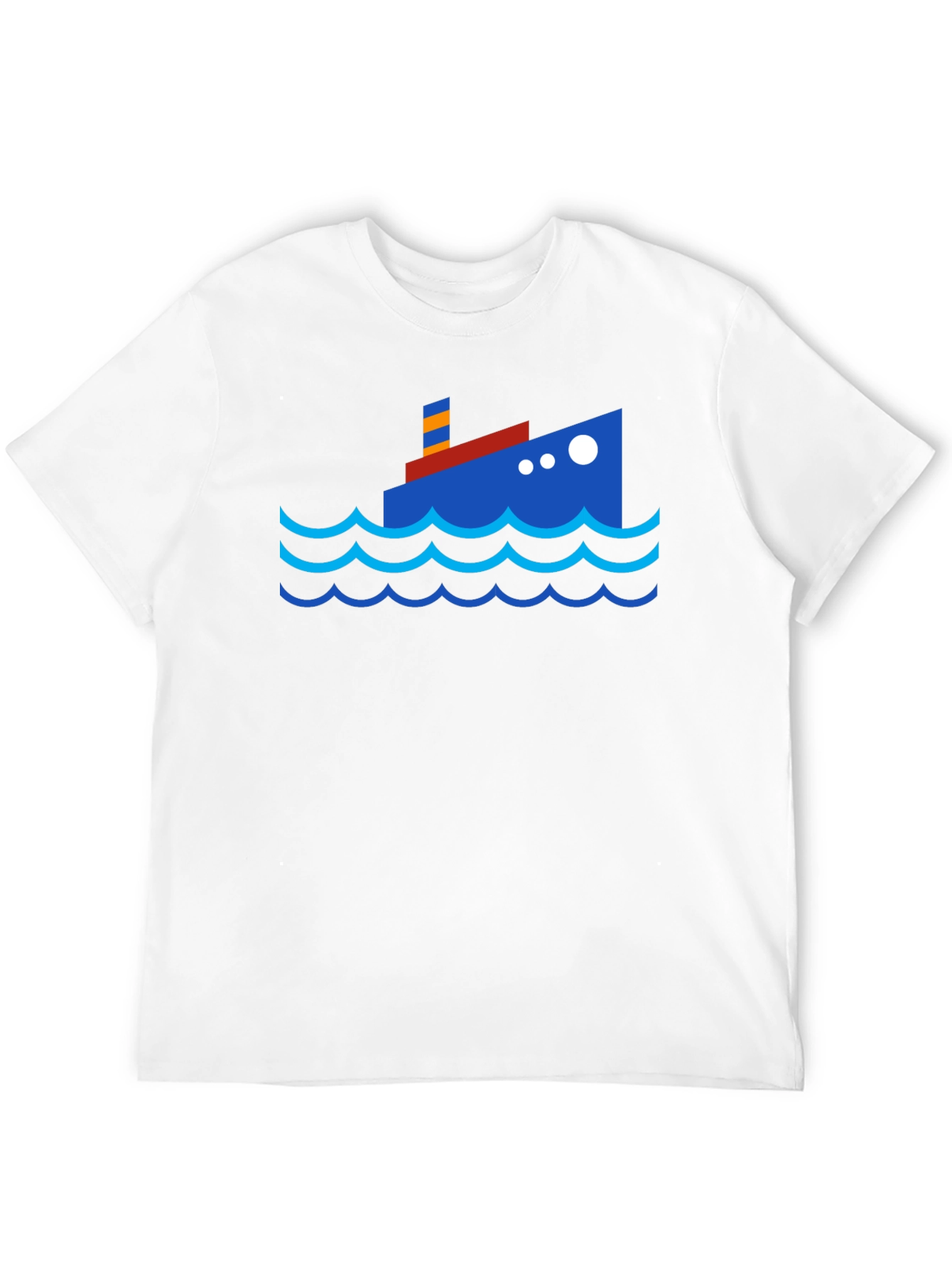 Cartoon Ship Graphic Tee - Black