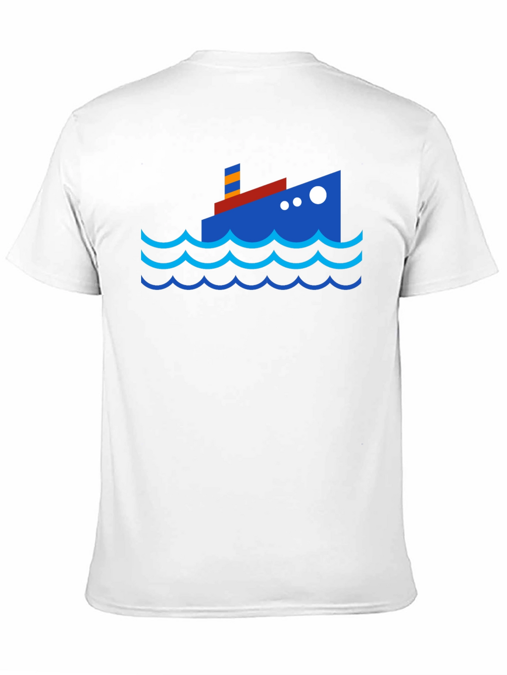 Cartoon Ship Graphic Tee - Black