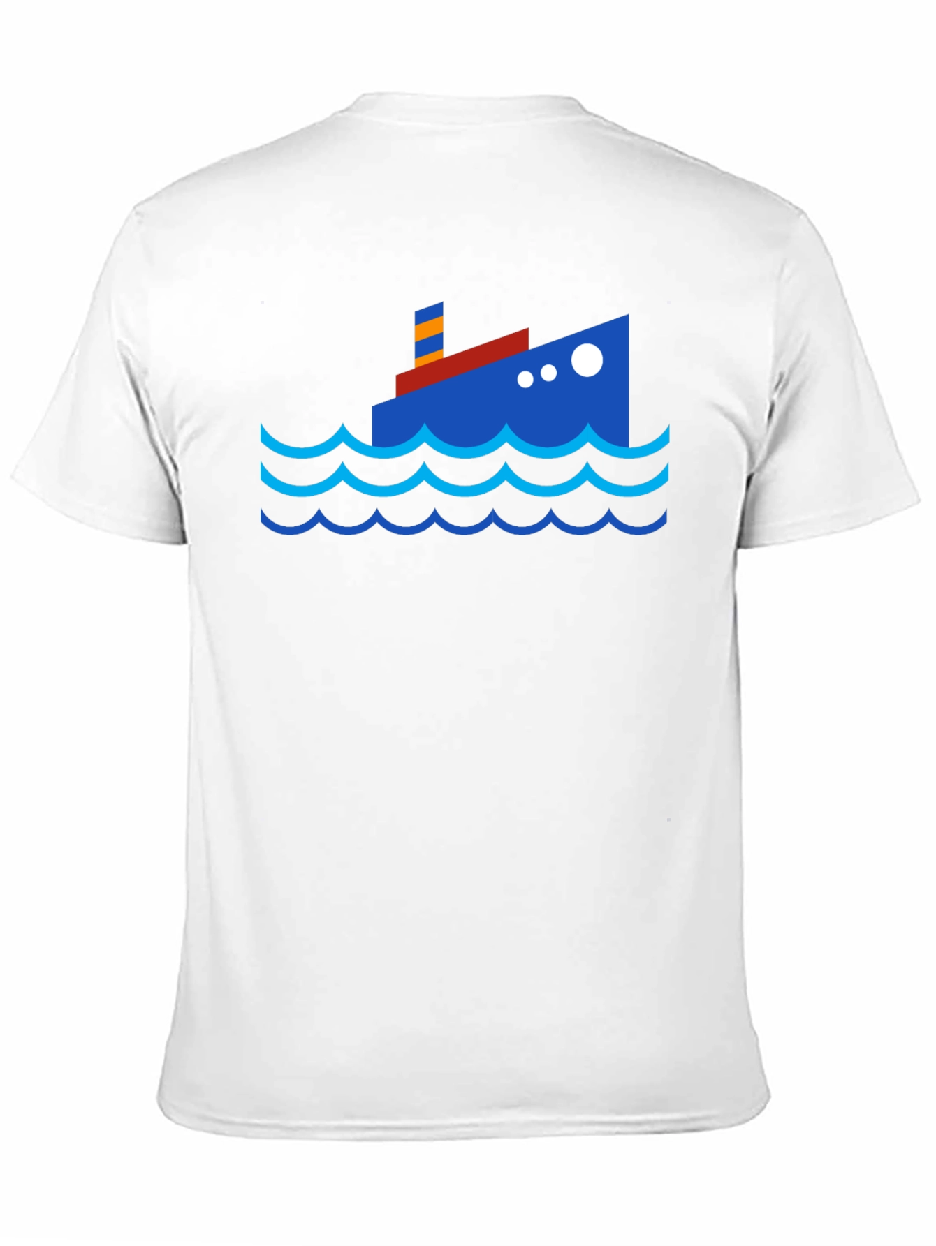 Cartoon Ship Graphic Tee - Black