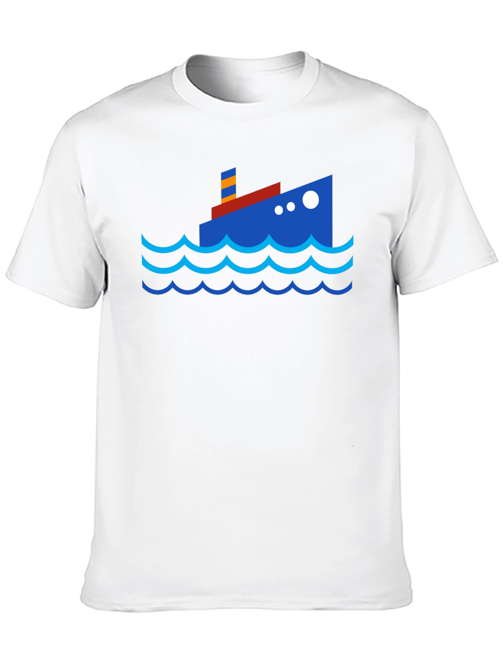 Cartoon Ship Graphic Tee - Black