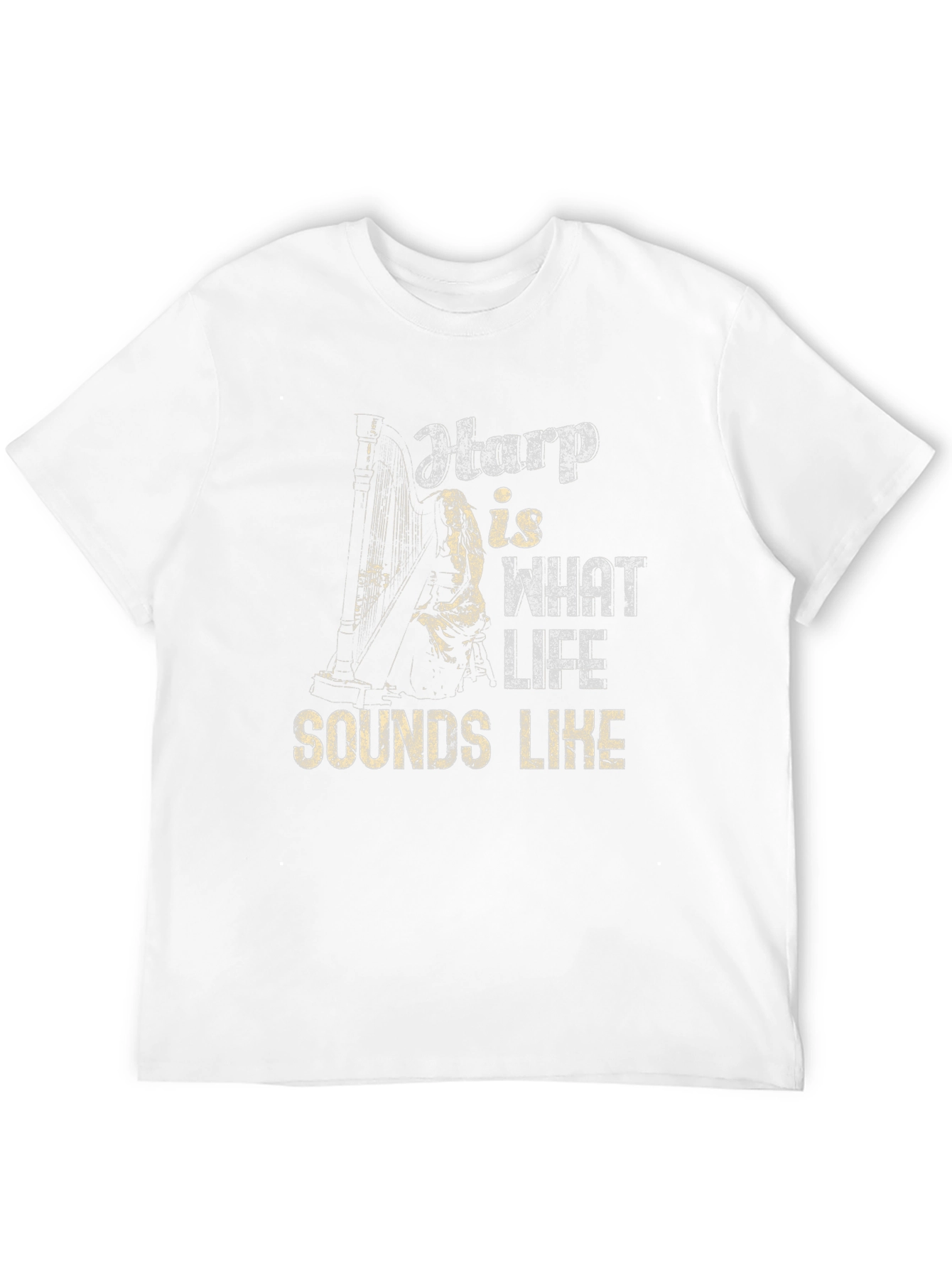 Harp Sounds Like Life T-Shirt - Music Lover Tee