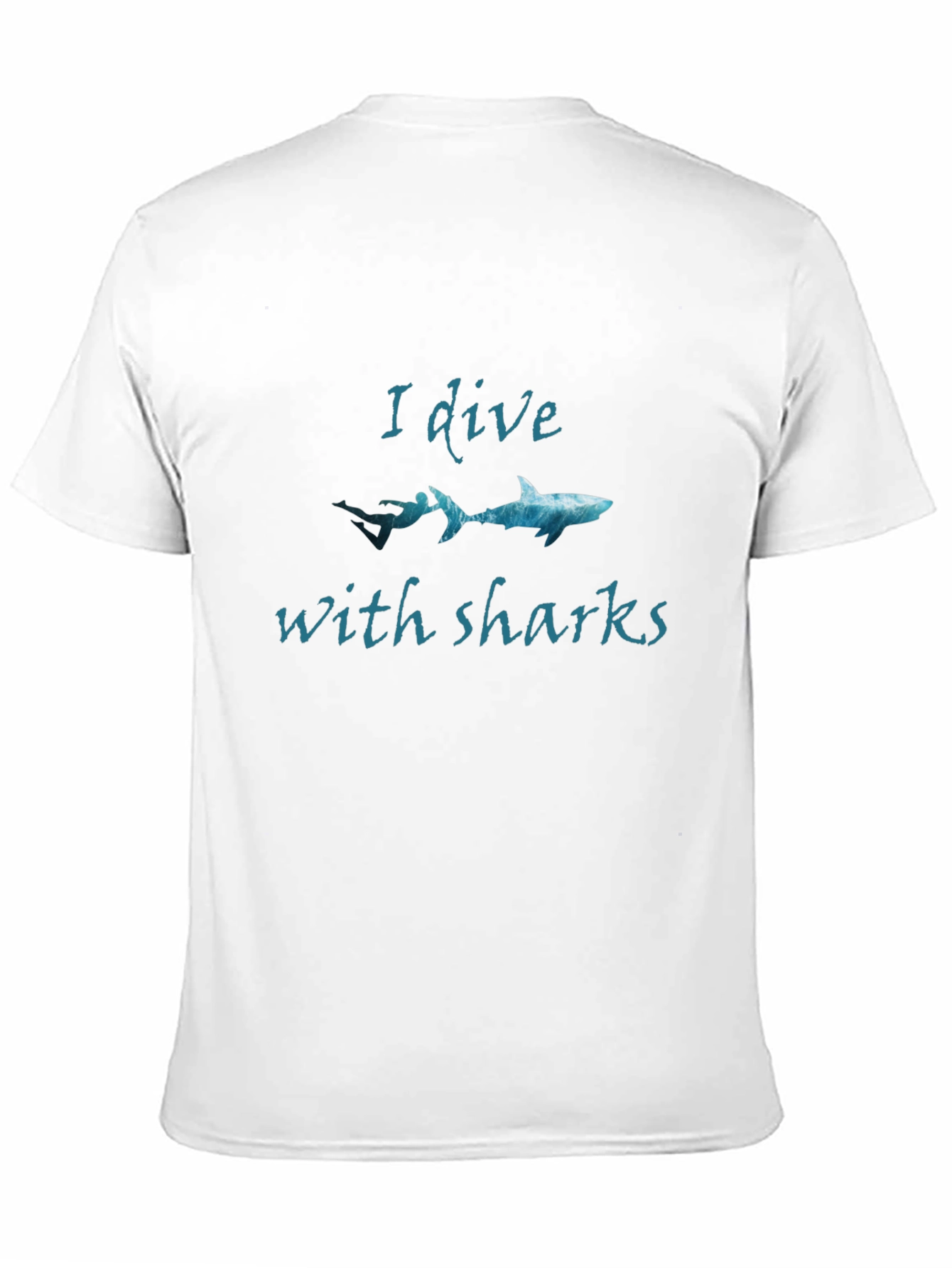 I Dive With Sharks Black Graphic Tee