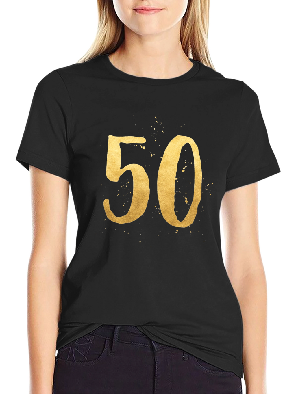50th Birthday Gold Number Tee