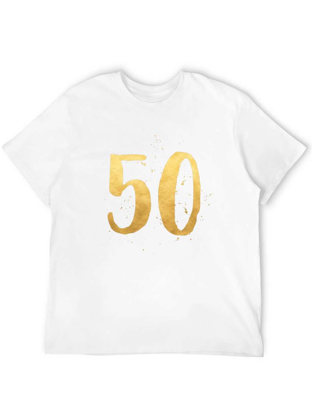 50th Birthday Gold Number Tee