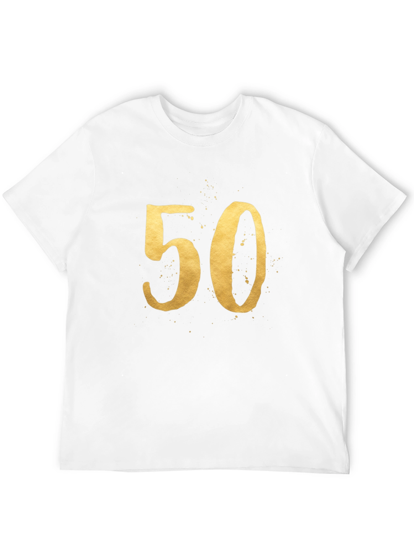 50th Birthday Gold Number Tee