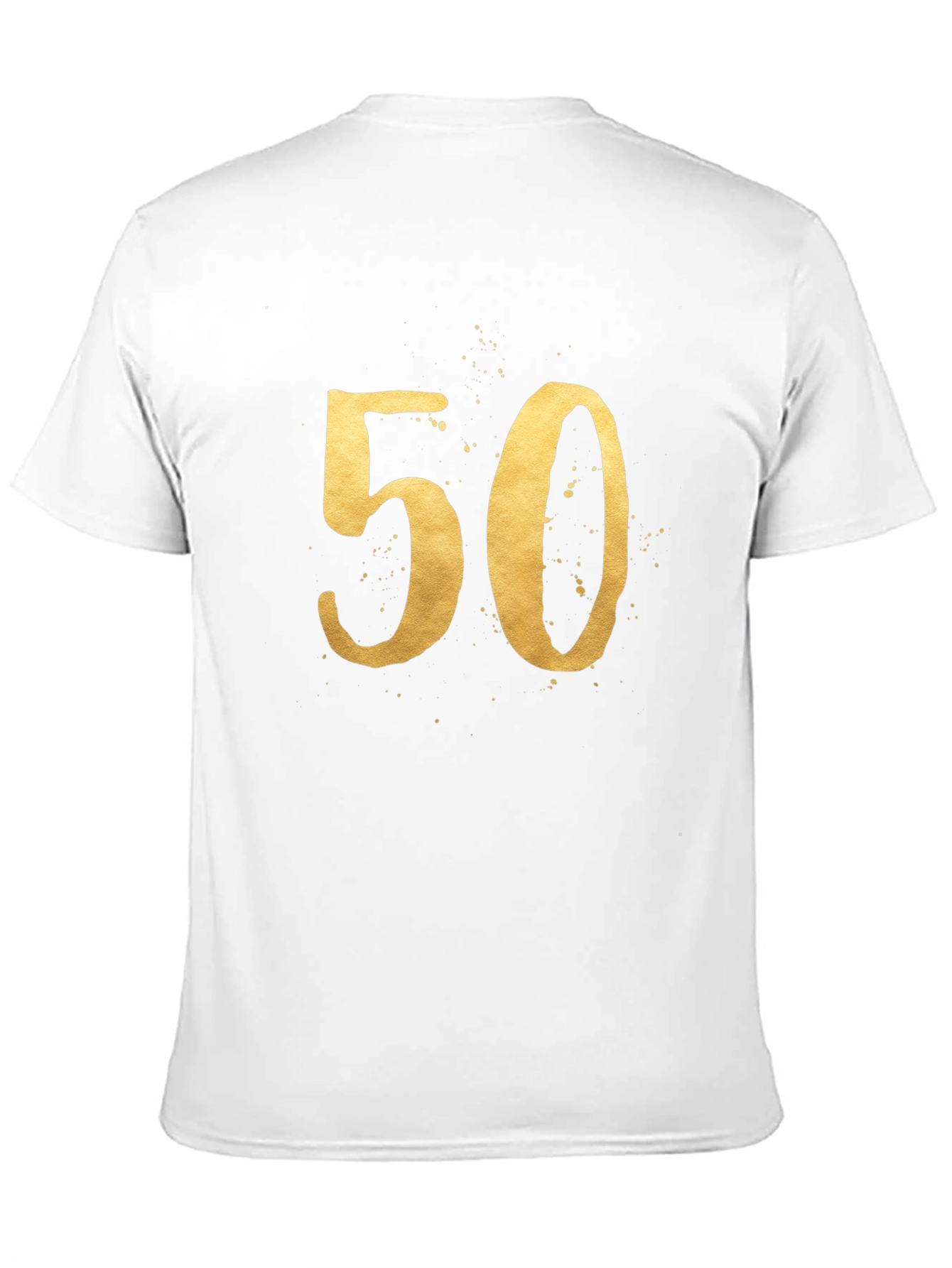 50th Birthday Gold Number Tee