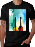 Guitar Art Graphic Tee - Music Lover Shirt