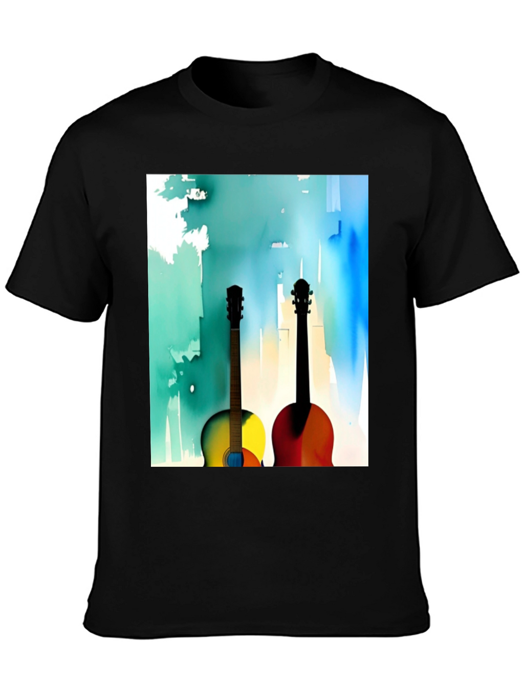 Guitar Art Graphic Tee - Music Lover Shirt