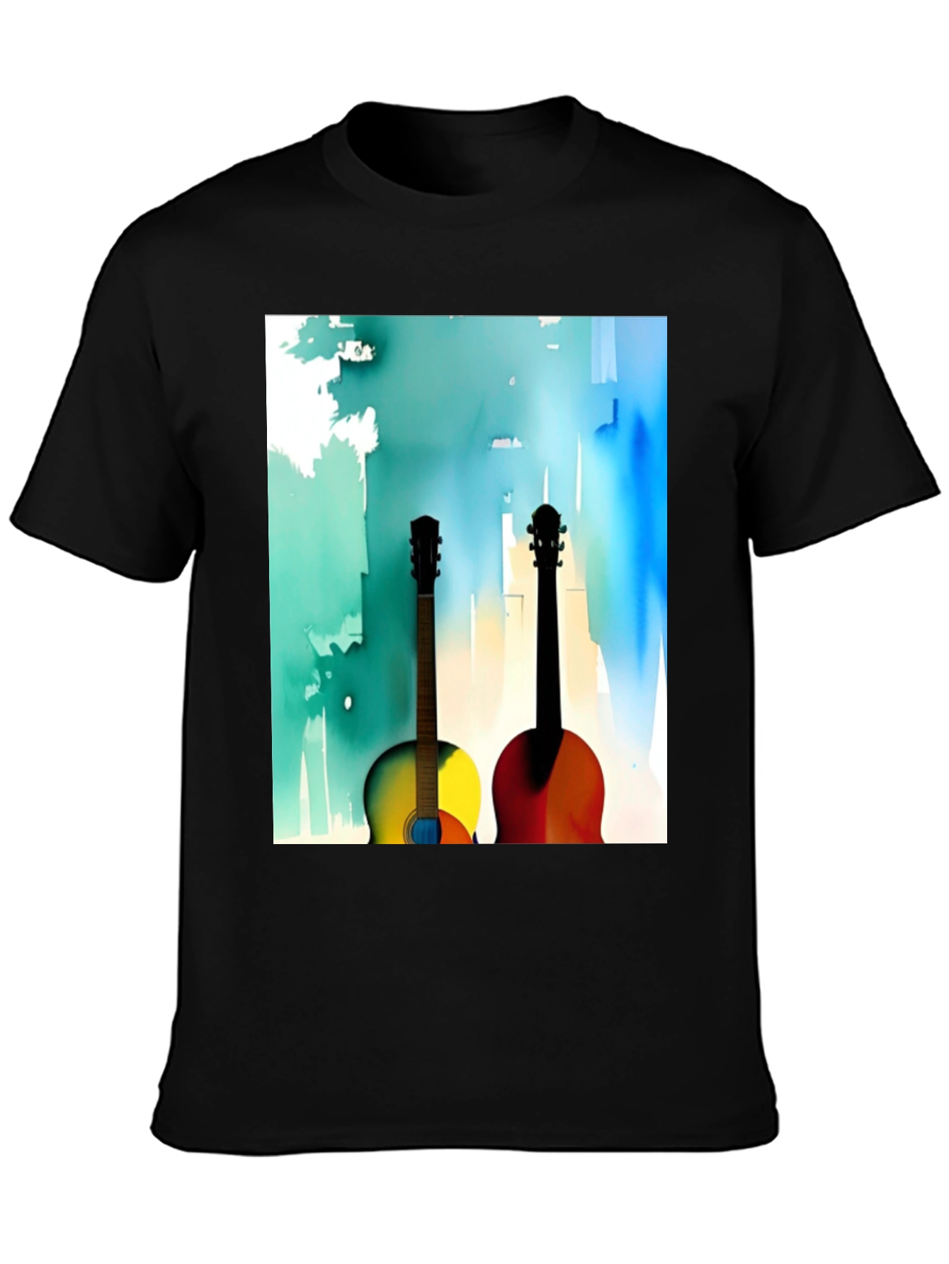 Guitar Art Graphic Tee - Music Lover Shirt