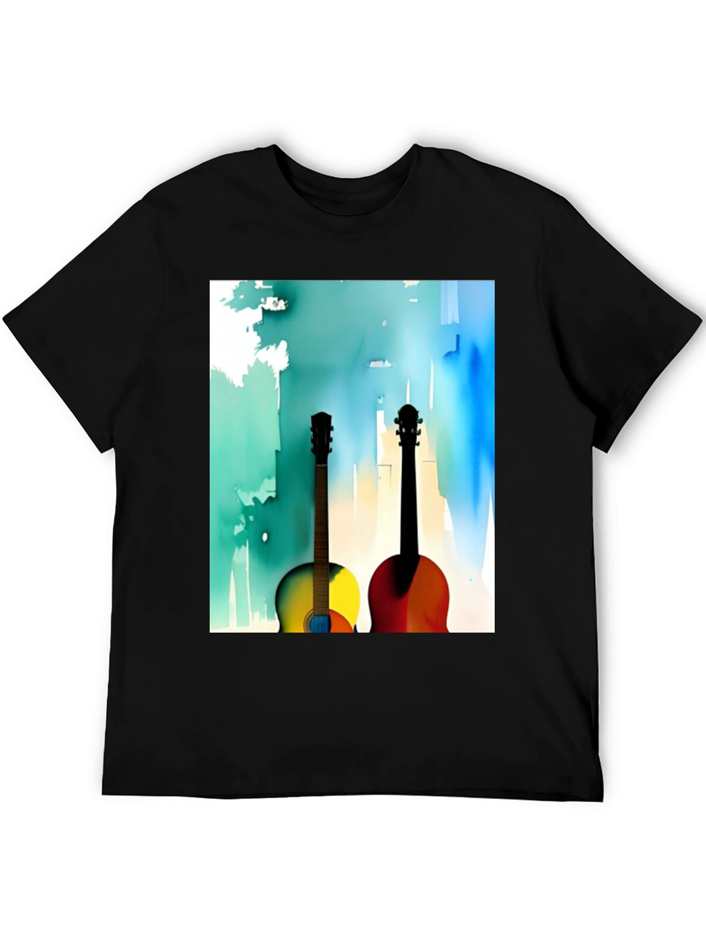 Guitar Art Graphic Tee - Music Lover Shirt