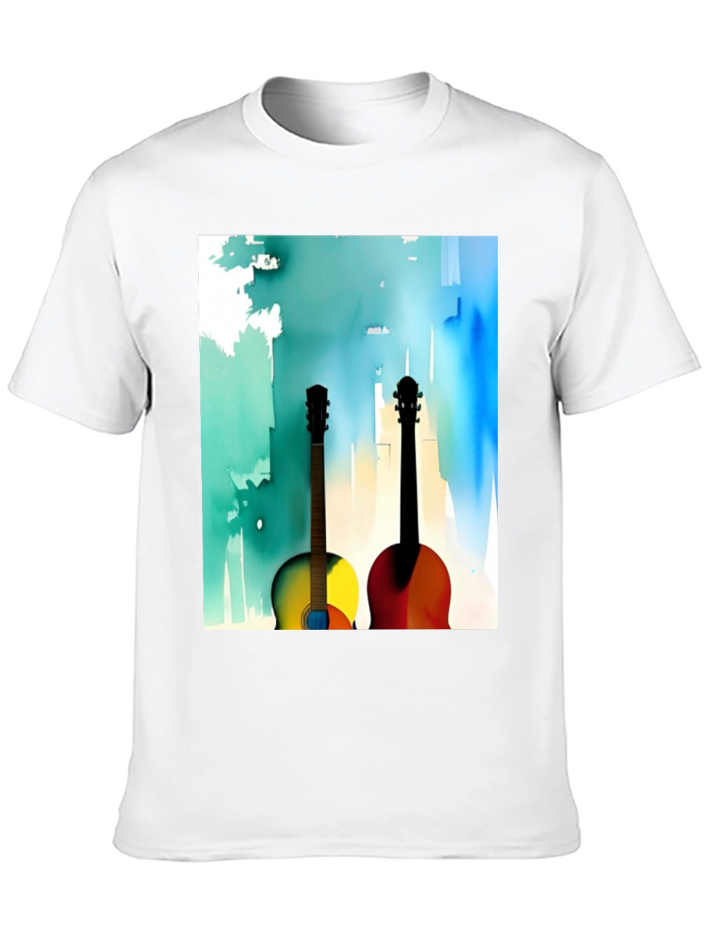 Guitar Art Graphic Tee - Music Lover Shirt