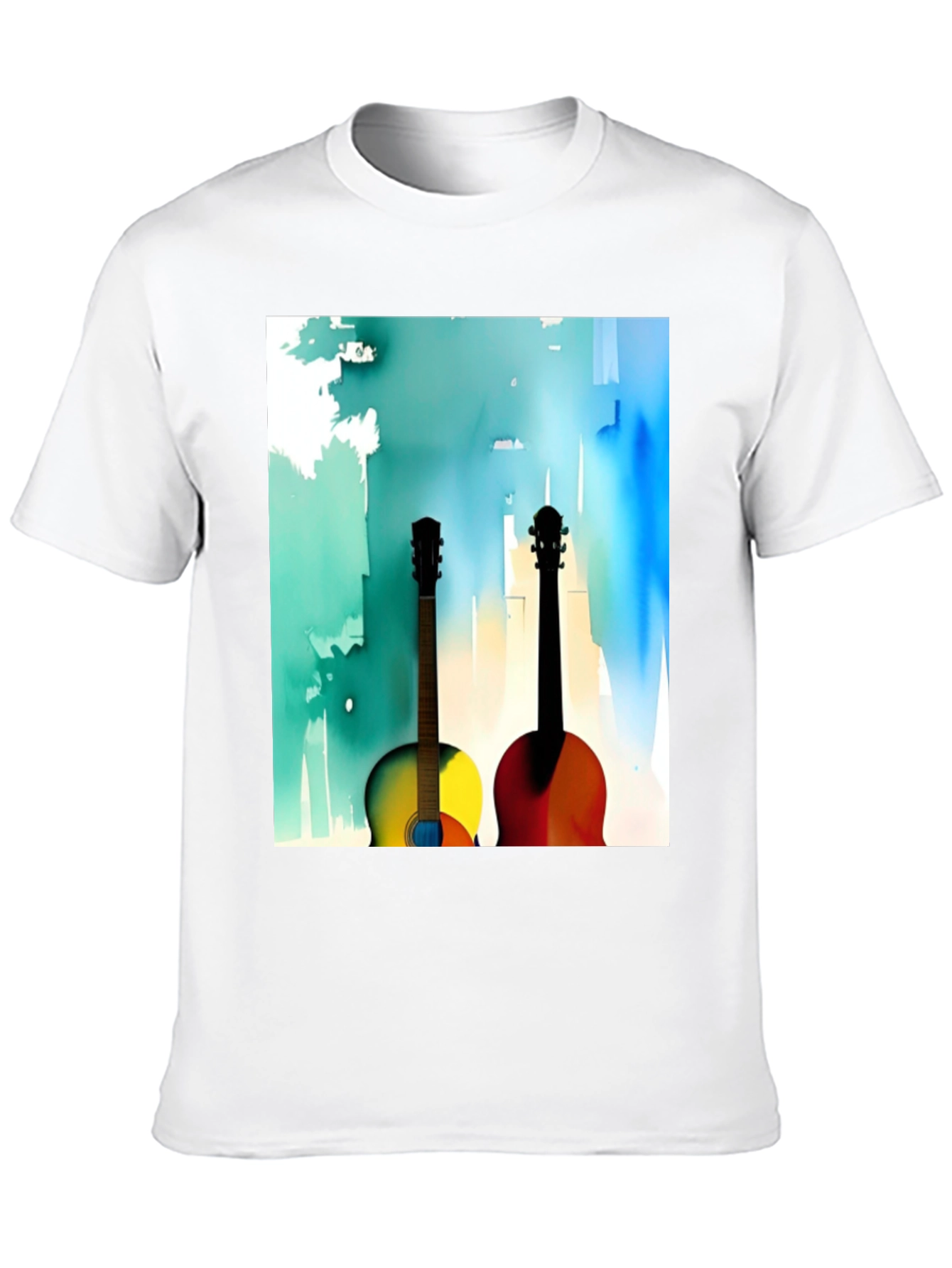 Guitar Art Graphic Tee - Music Lover Shirt