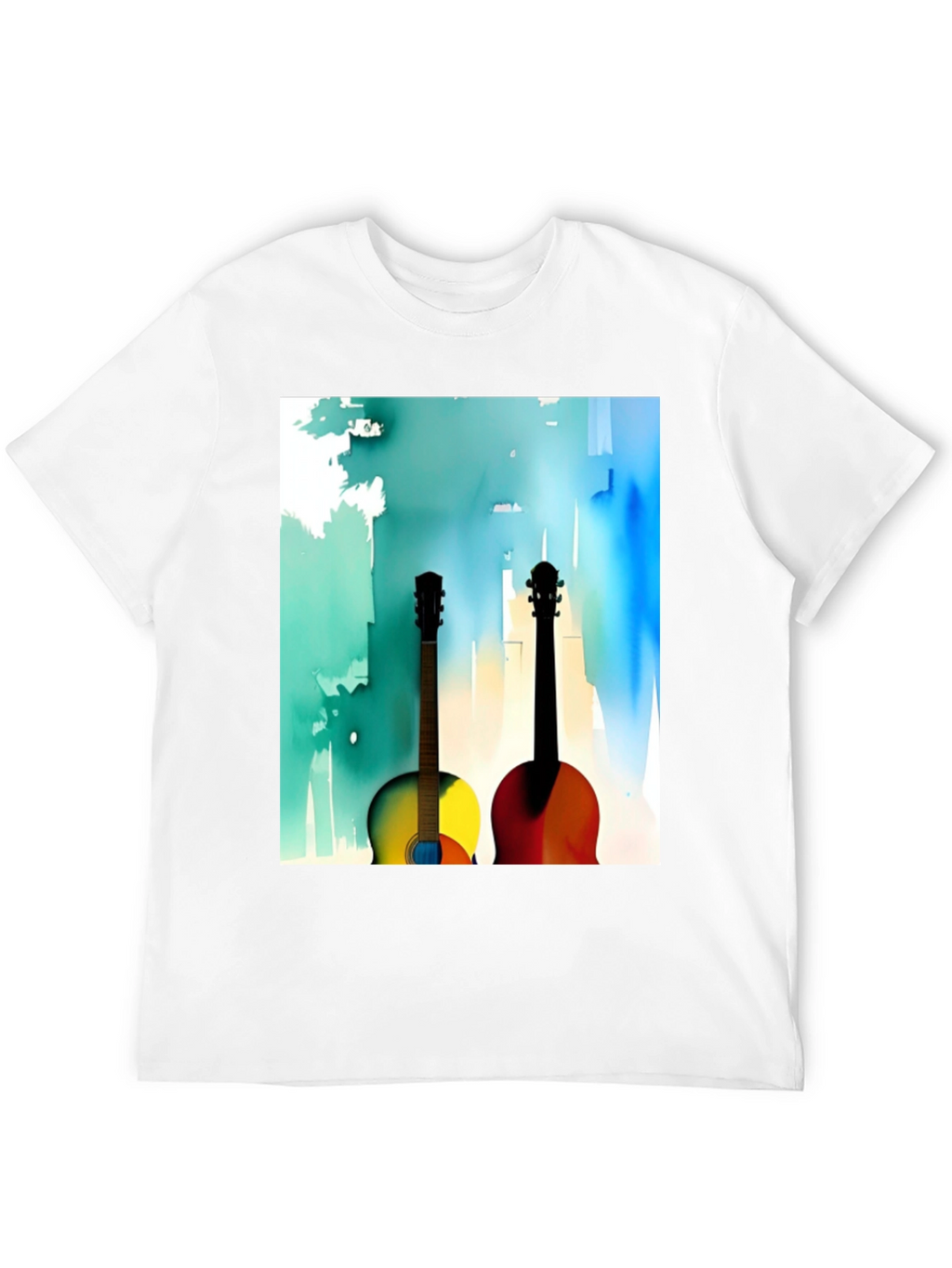 Guitar Art Graphic Tee - Music Lover Shirt