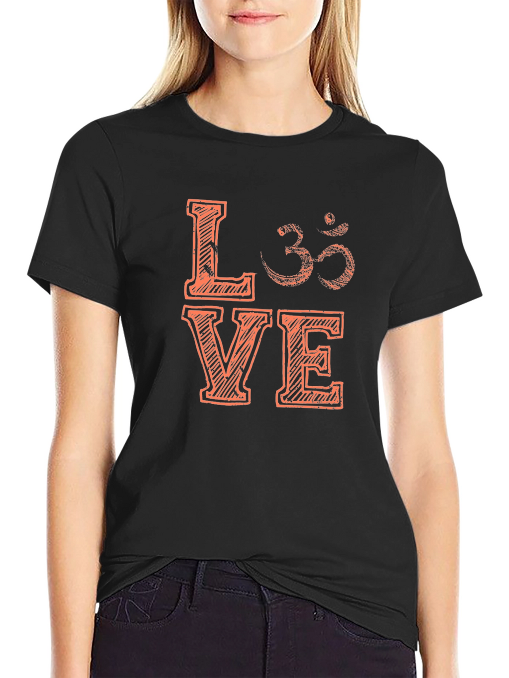 Love Om Symbol Graphic T-Shirt - Yoga Meditation Tee
