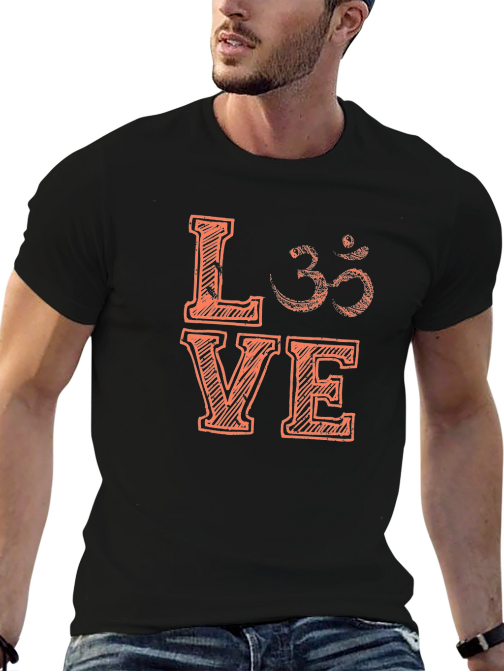 Love Om Symbol Graphic T-Shirt - Yoga Meditation Tee