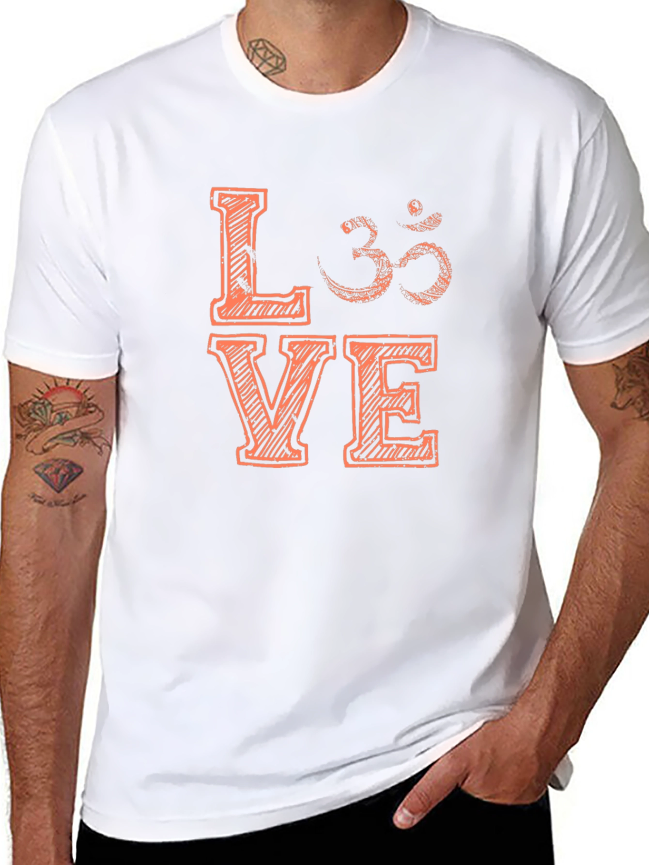Love Om Symbol Graphic T-Shirt - Yoga Meditation Tee