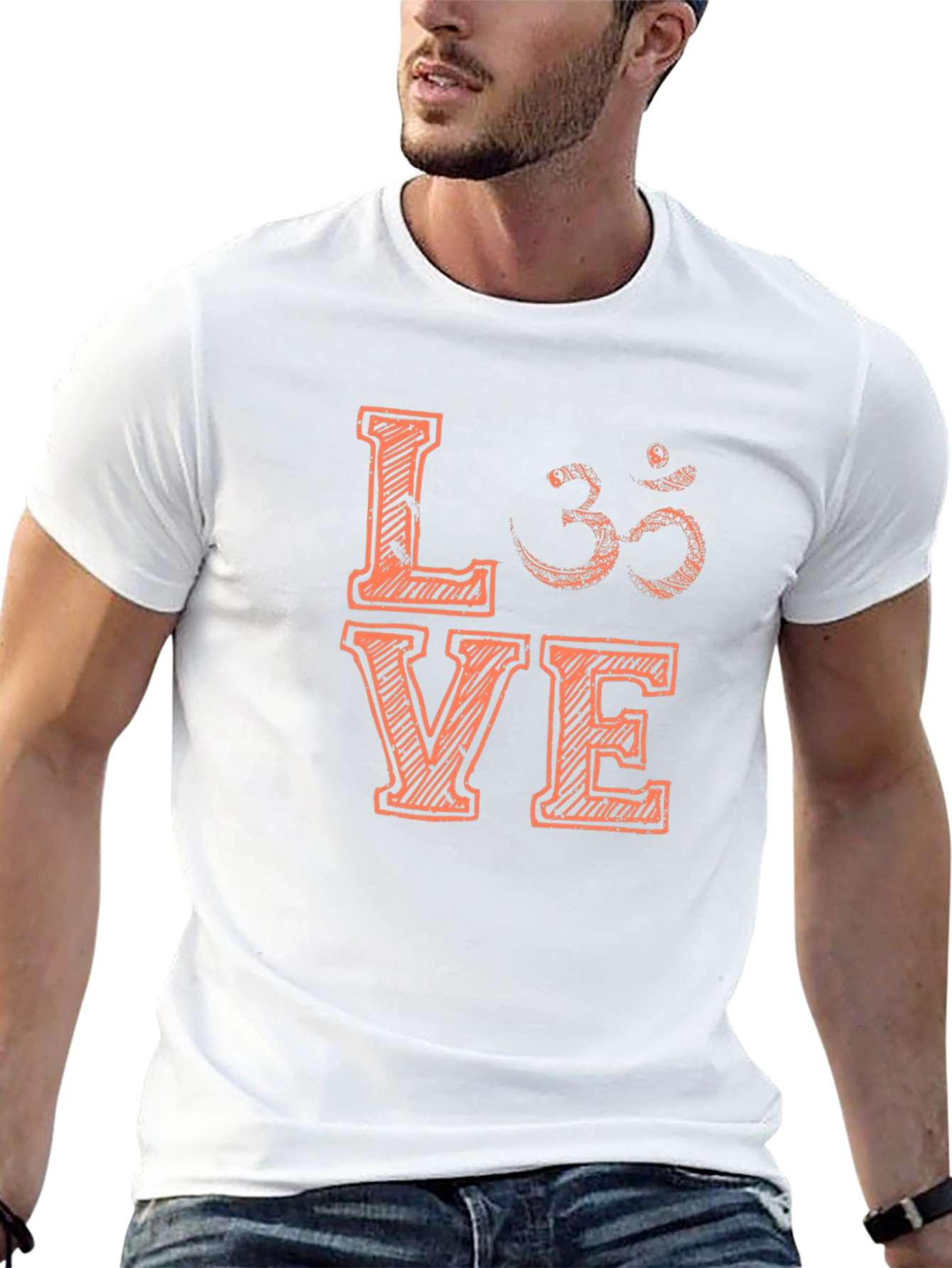 Love Om Symbol Graphic T-Shirt - Yoga Meditation Tee