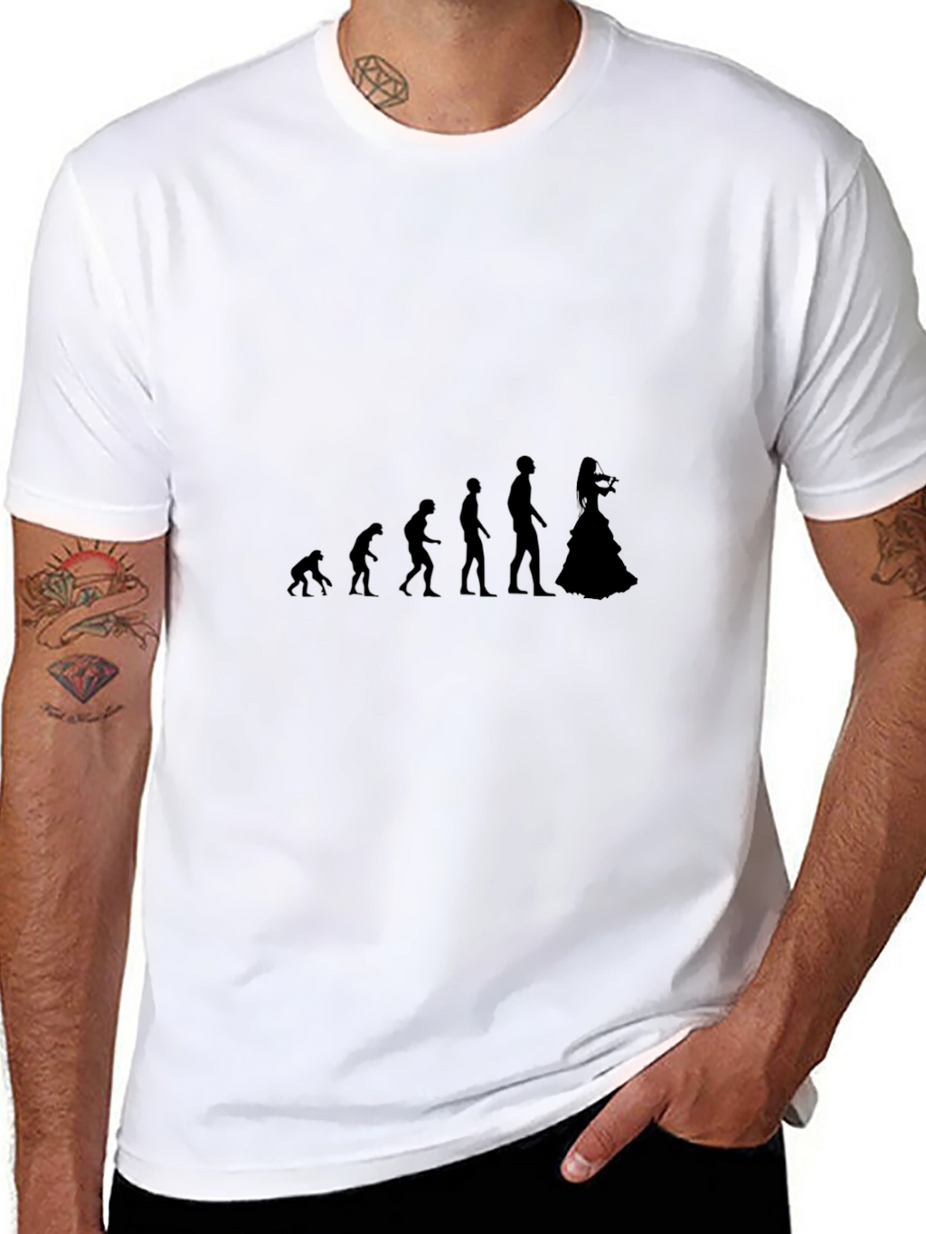 Evolution to Bride T-Shirt - Black