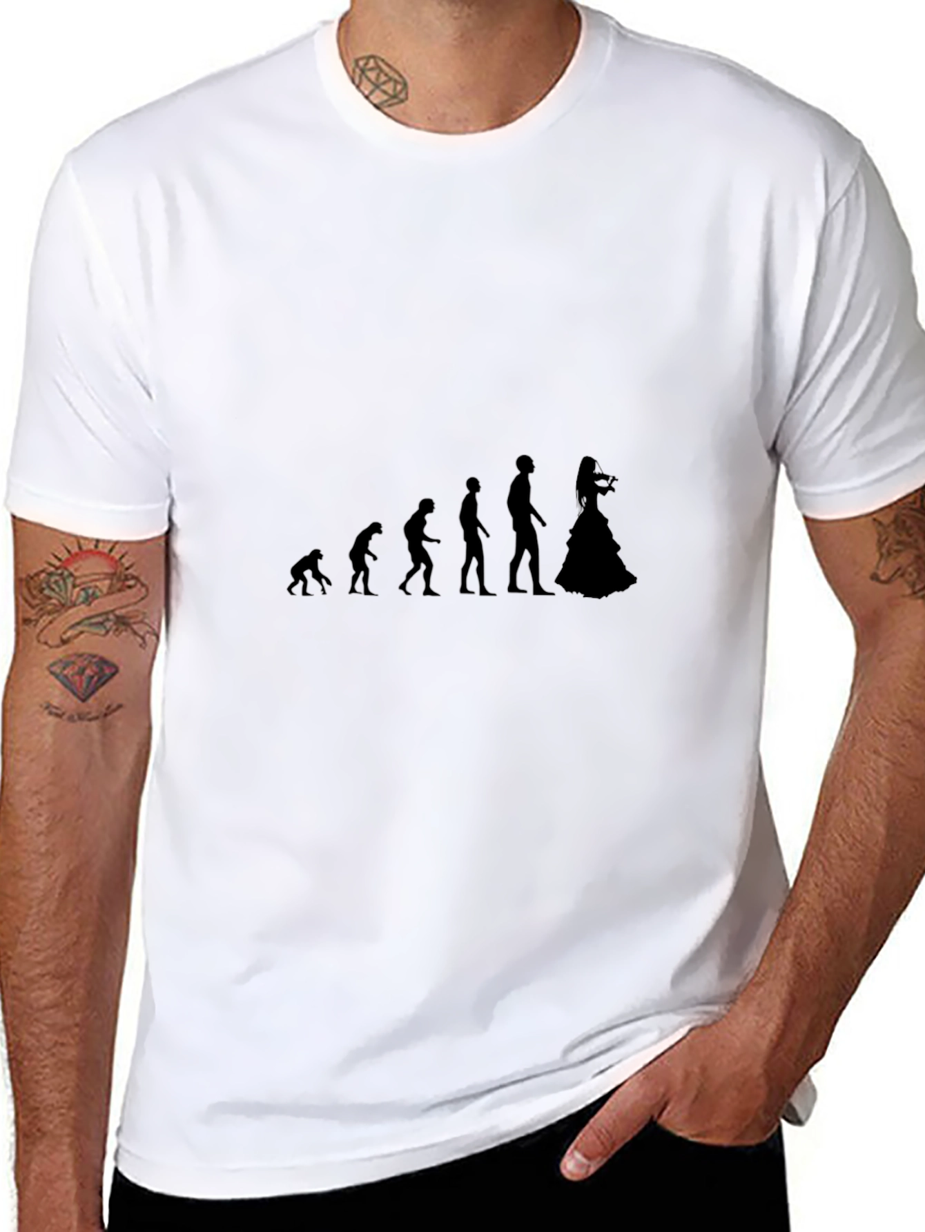 Evolution to Bride T-Shirt - Black