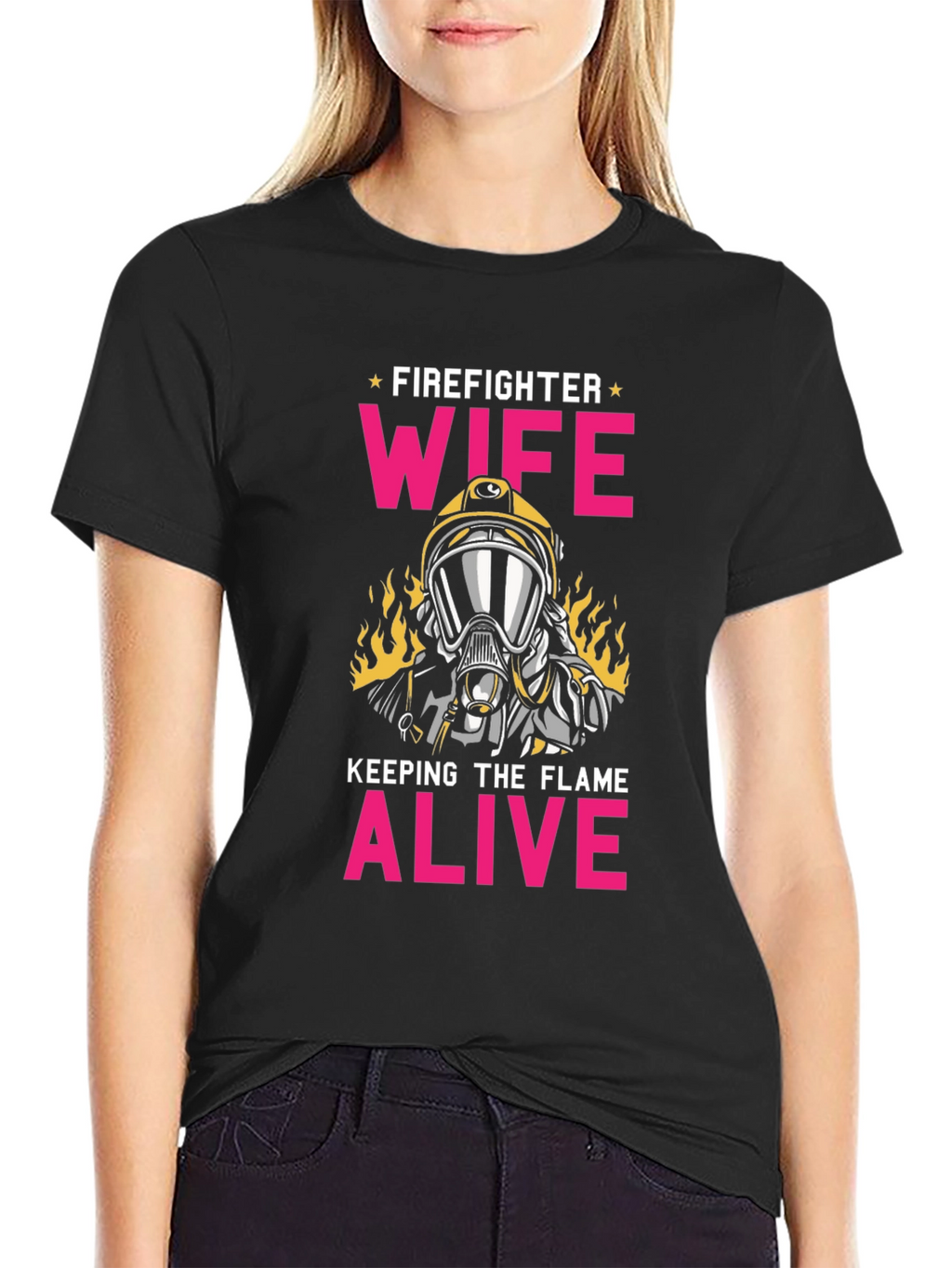 Firefighter Wife Graphic Tee - Keep the Flame Alive