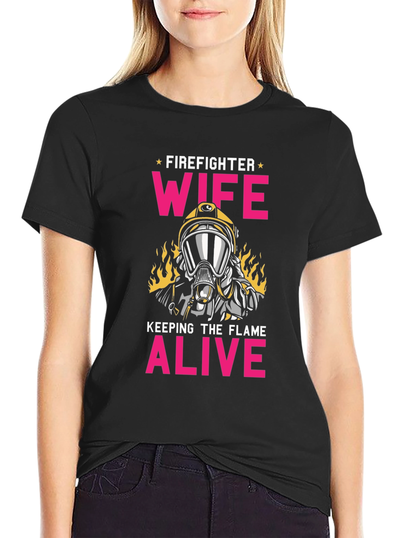 Firefighter Wife Graphic Tee - Keep the Flame Alive